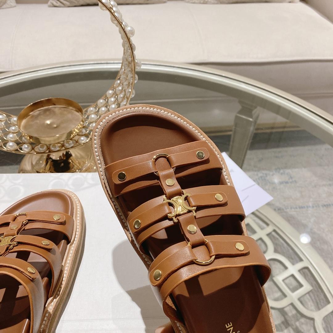 Celine Slides Tippi In Calfskin - PerfectKickZ