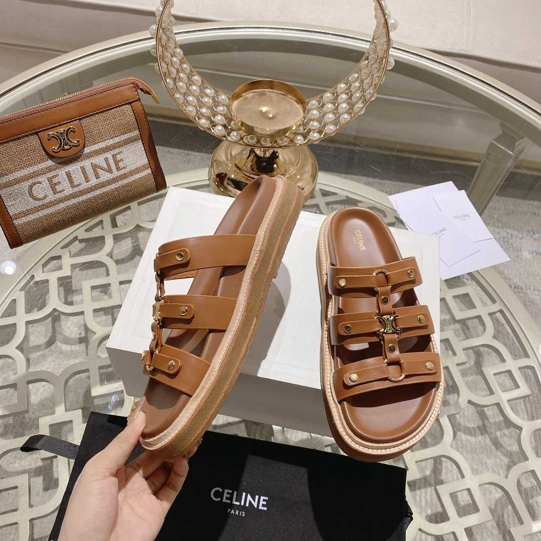 Celine Slides Tippi In Calfskin - PerfectKickZ