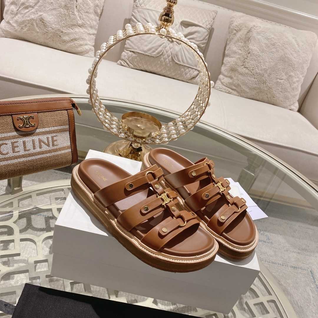 Celine Slides Tippi In Calfskin - PerfectKickZ