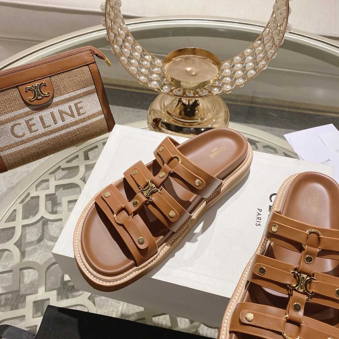 Celine Slides Tippi In Calfskin - PerfectKickZ