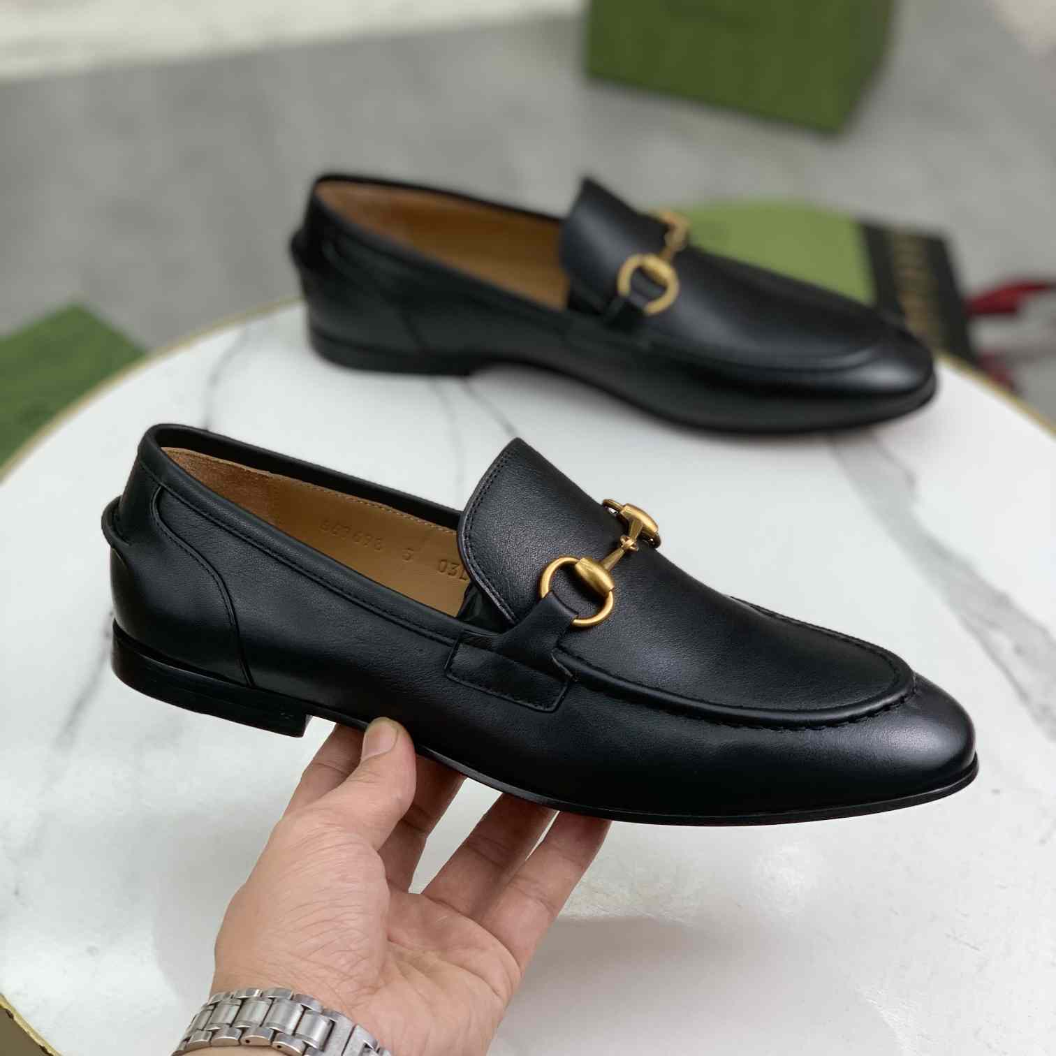Gucci Jordaan Leather Loafer - PerfectKickZ