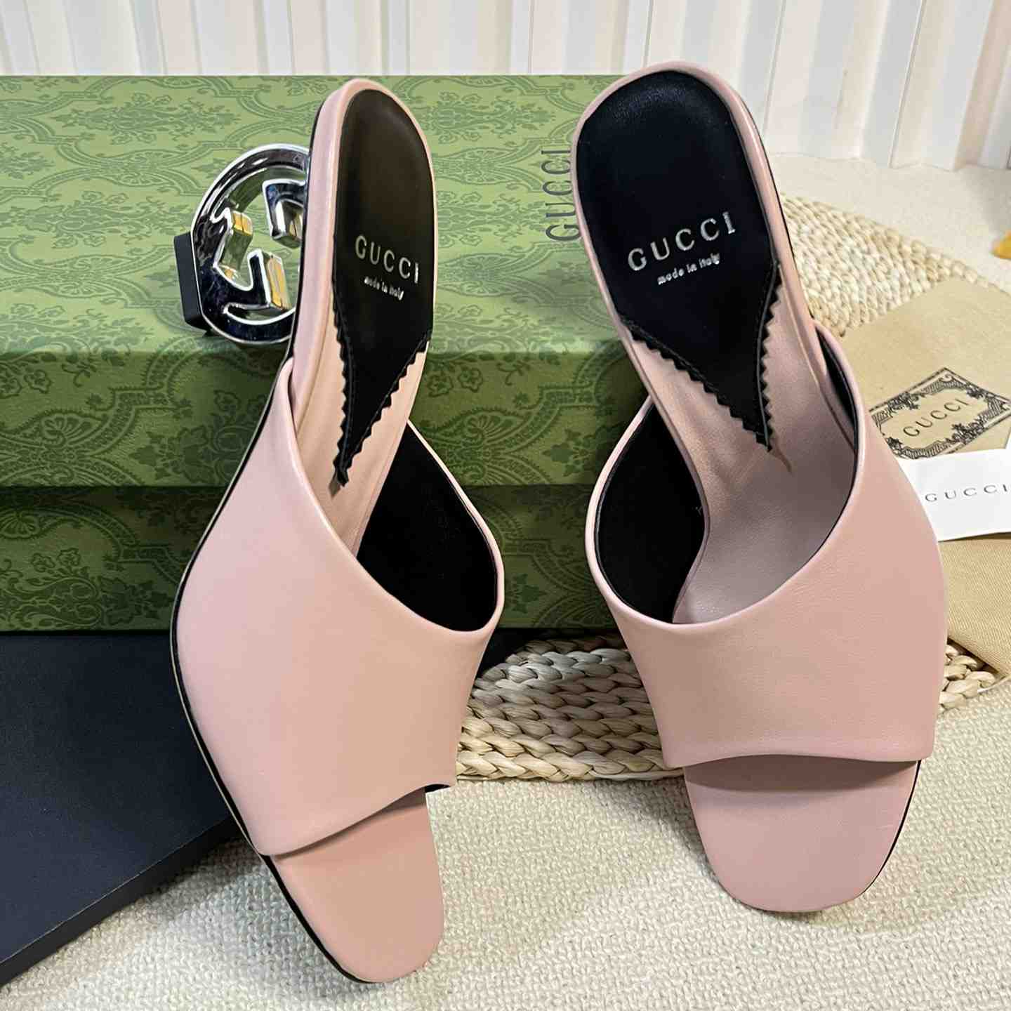 Gucci Women's Interlocking G Heel Sandal - PerfectKickZ