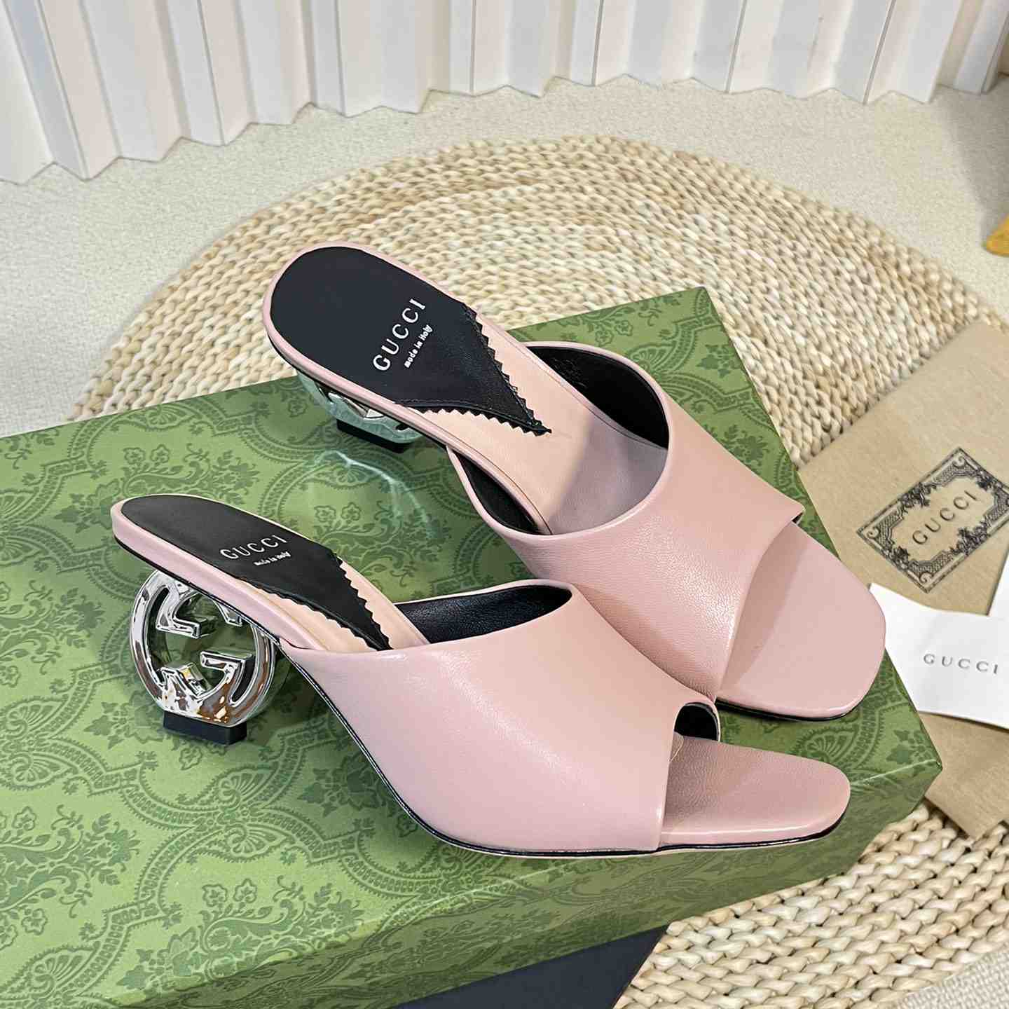 Gucci Women's Interlocking G Heel Sandal - PerfectKickZ