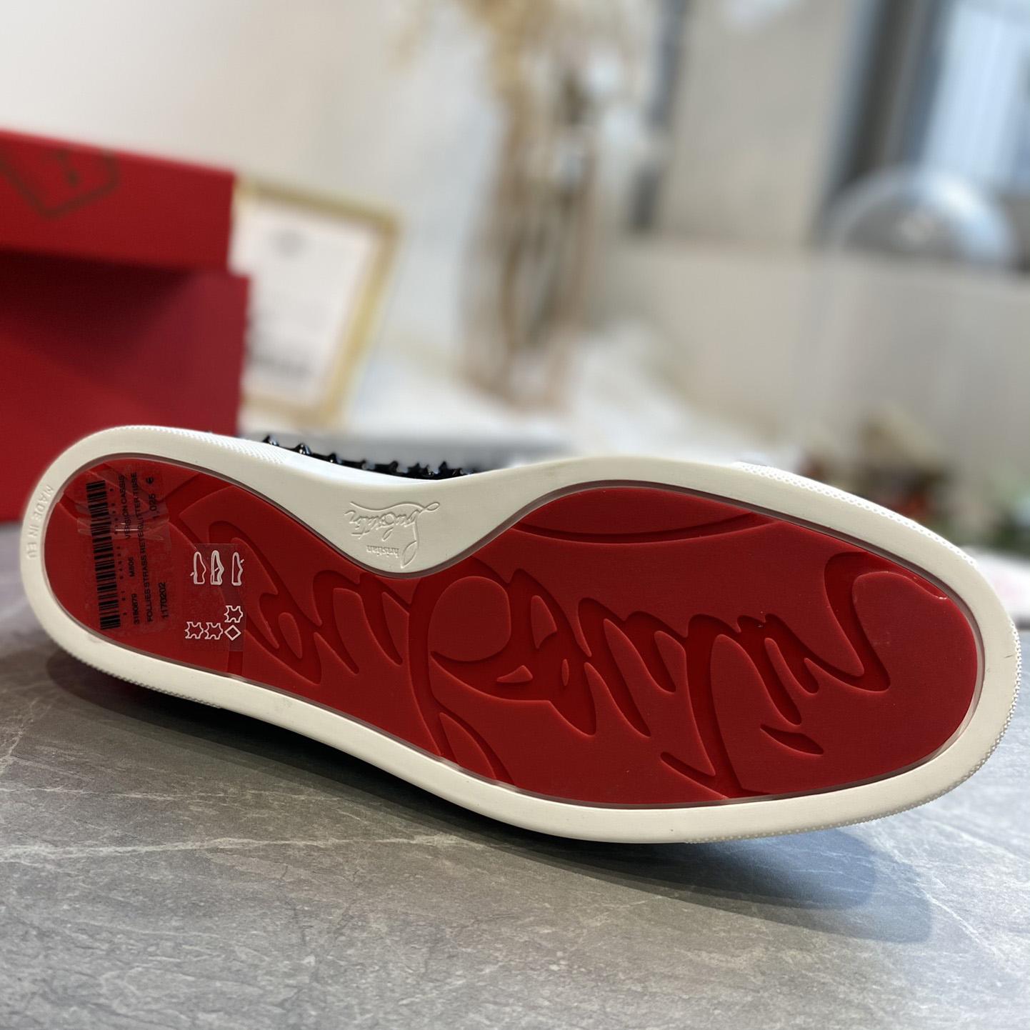 Christian Louboutin Stud Embellished Slip-On Loafers - PerfectKickZ