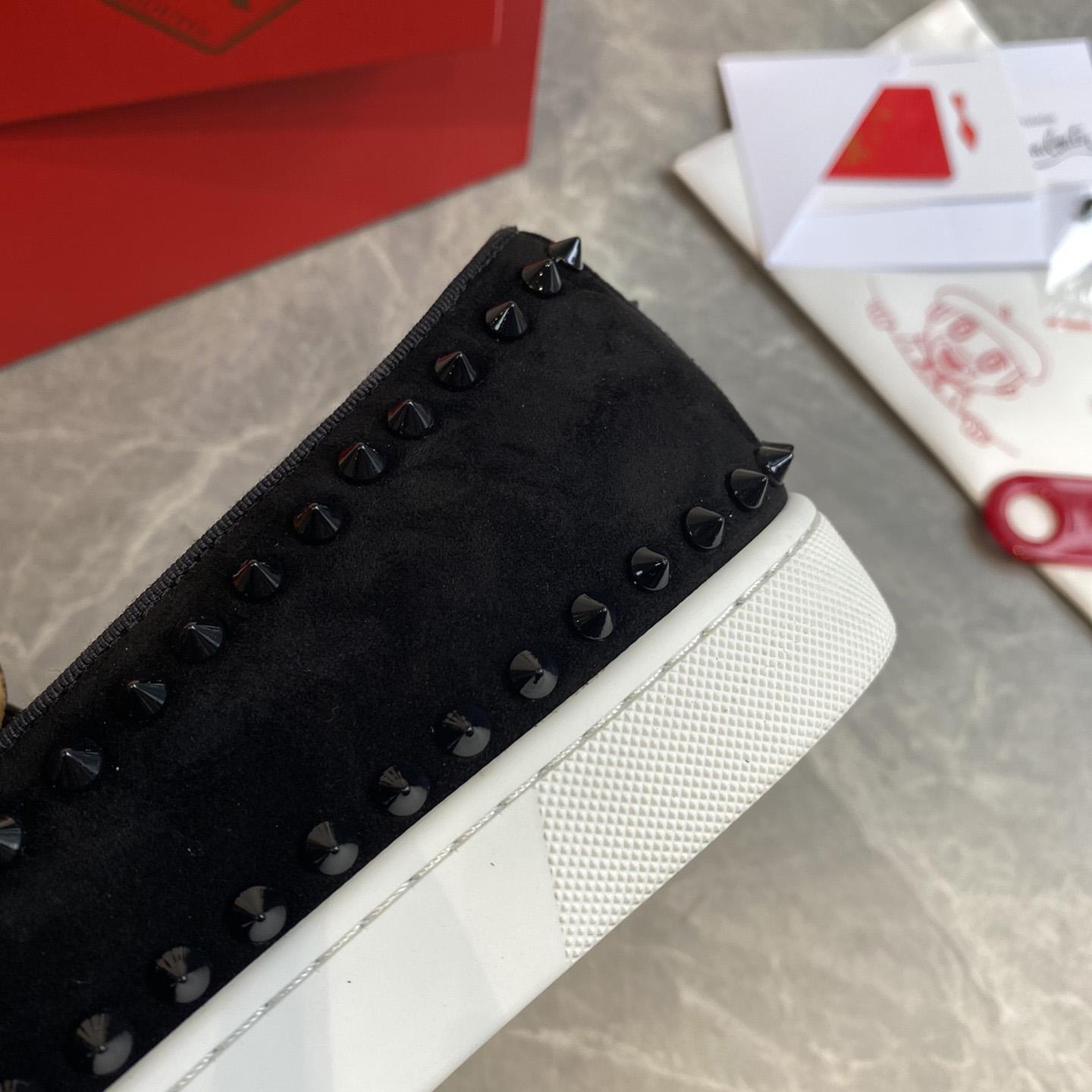 Christian Louboutin Stud Embellished Slip-On Loafers - PerfectKickZ