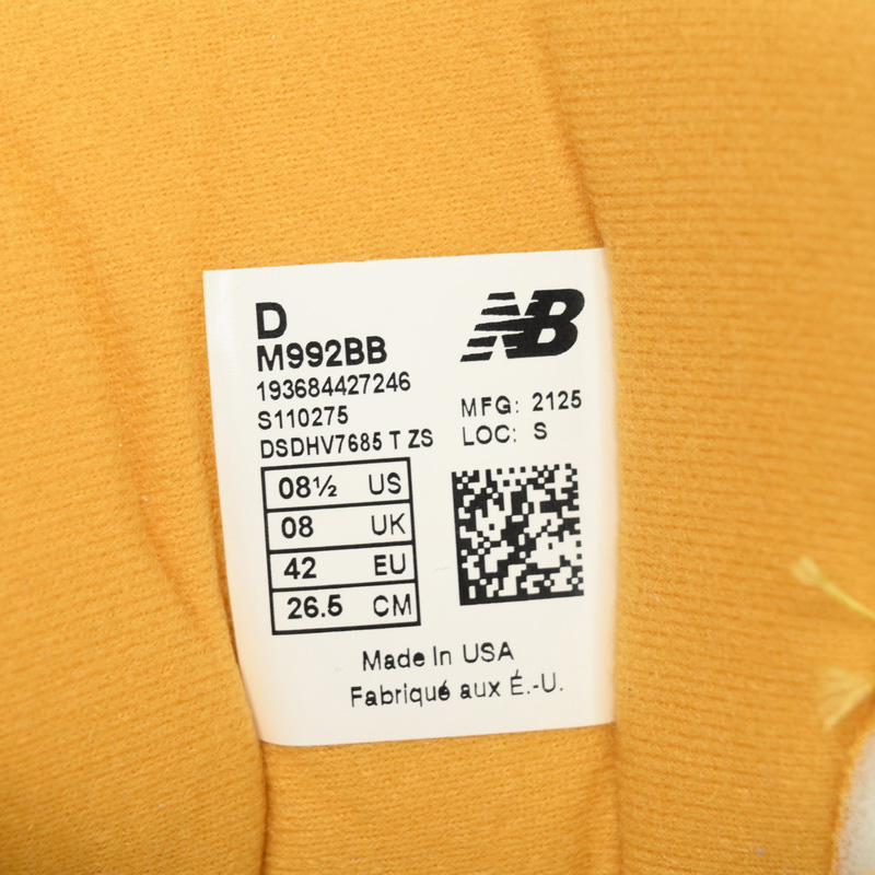 New Balance 992 Yellow Sneakers      M992BB  - PerfectKickZ