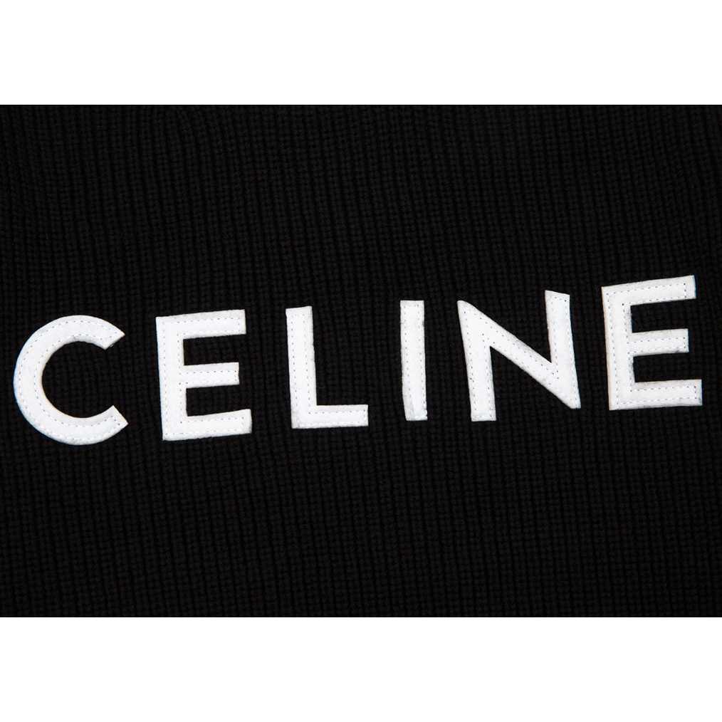 Celine Oversized Sweater In Ribbed Wool - 