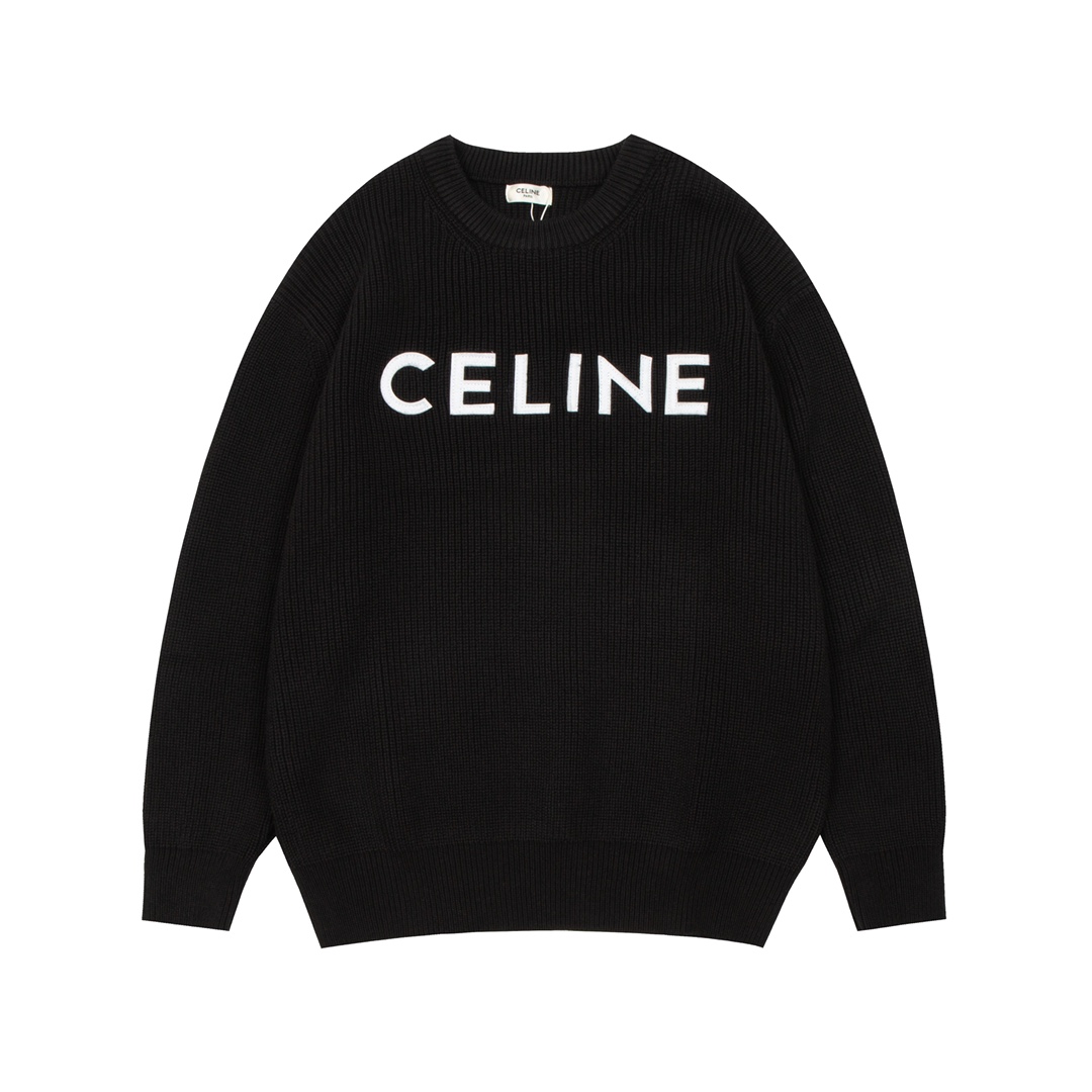 Celine Oversized Sweater In Ribbed Wool - PerfectKickZ