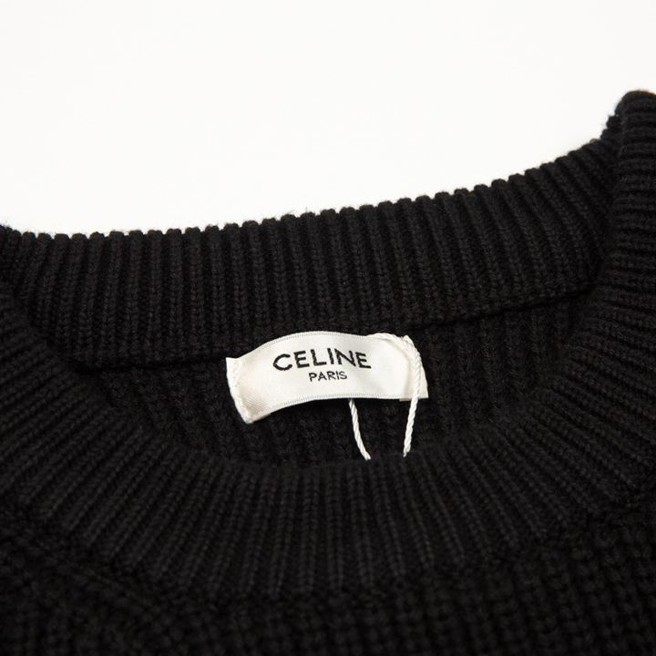 Celine Oversized Sweater In Ribbed Wool - PerfectKickZ