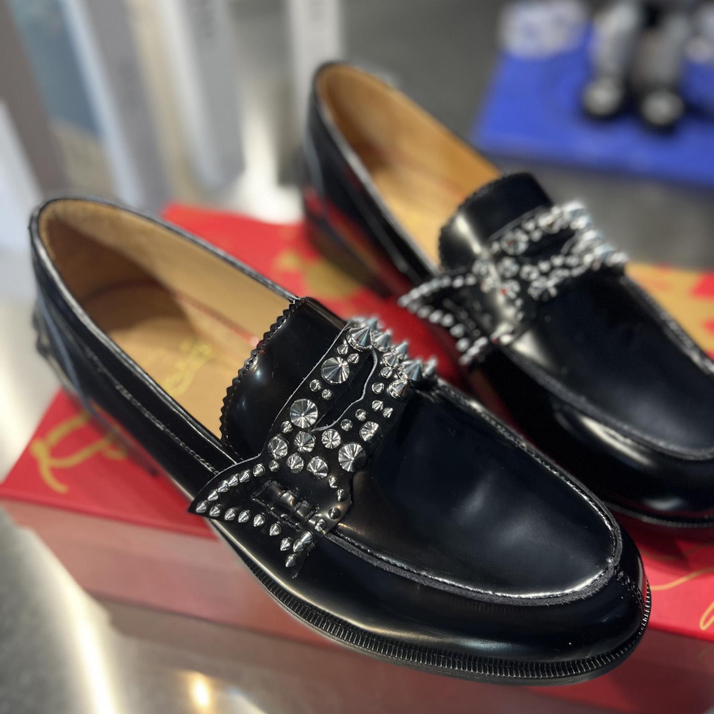 Christian Louboutin No Penny Spikes Loafers - PerfectKickZ