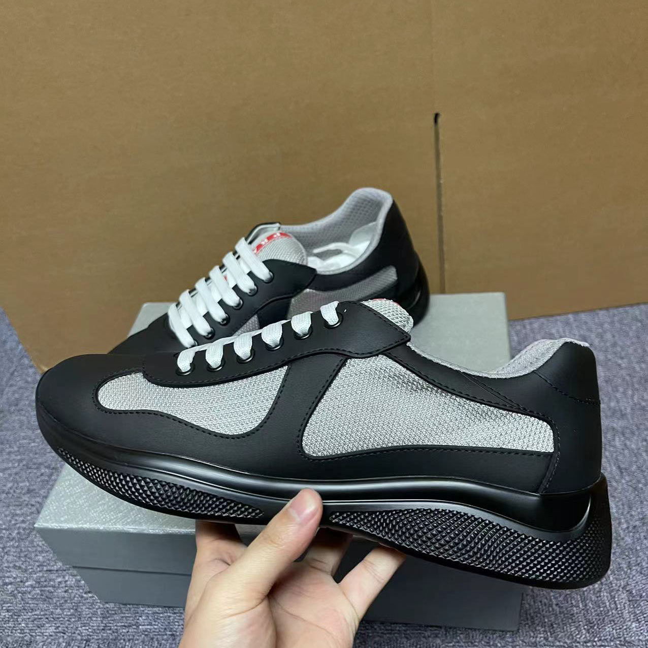 Prada America's Cup Soft Rubber And Bike Fabric Sneakers - PerfectKickZ