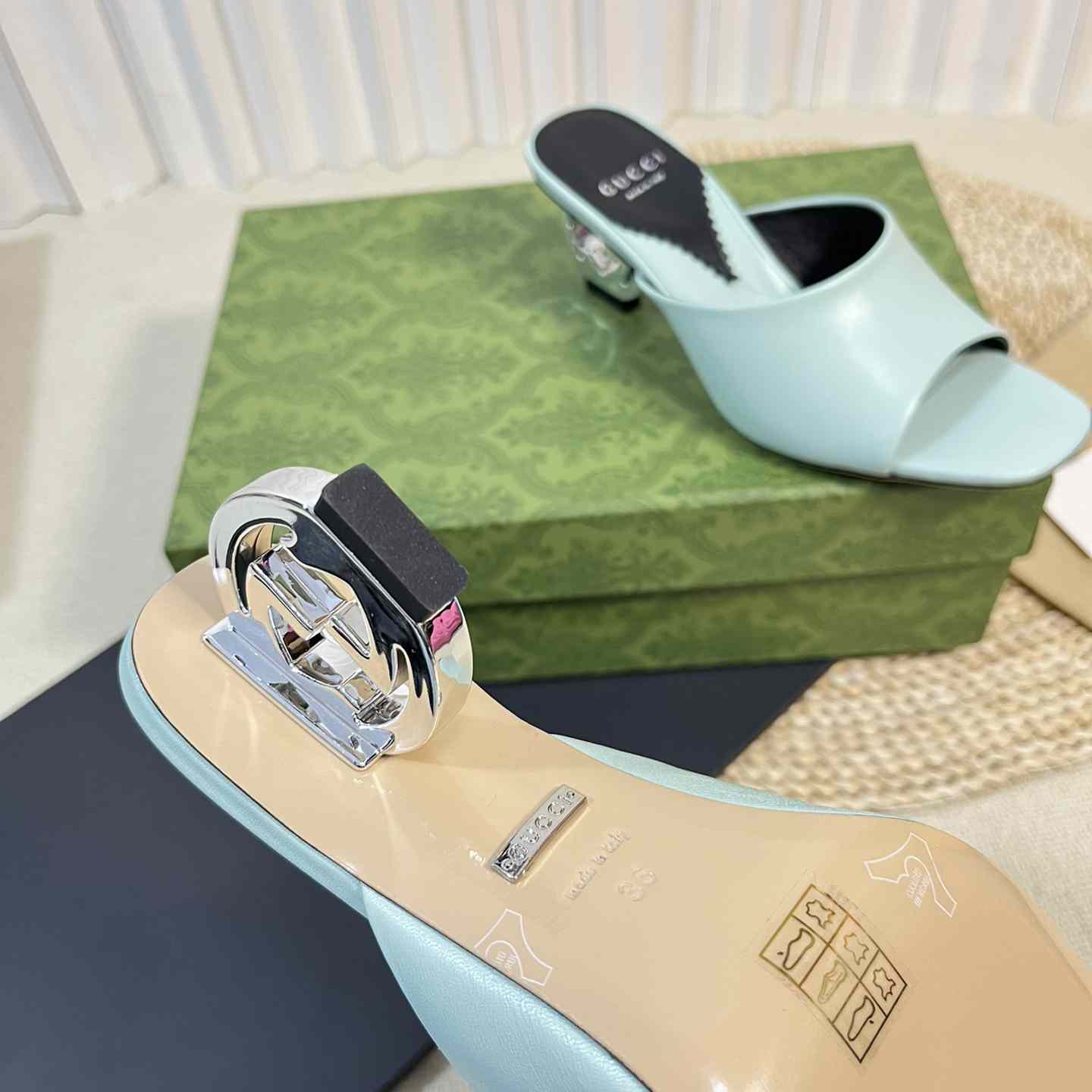 Gucci Women's Interlocking G Heel Sandal - PerfectKickZ