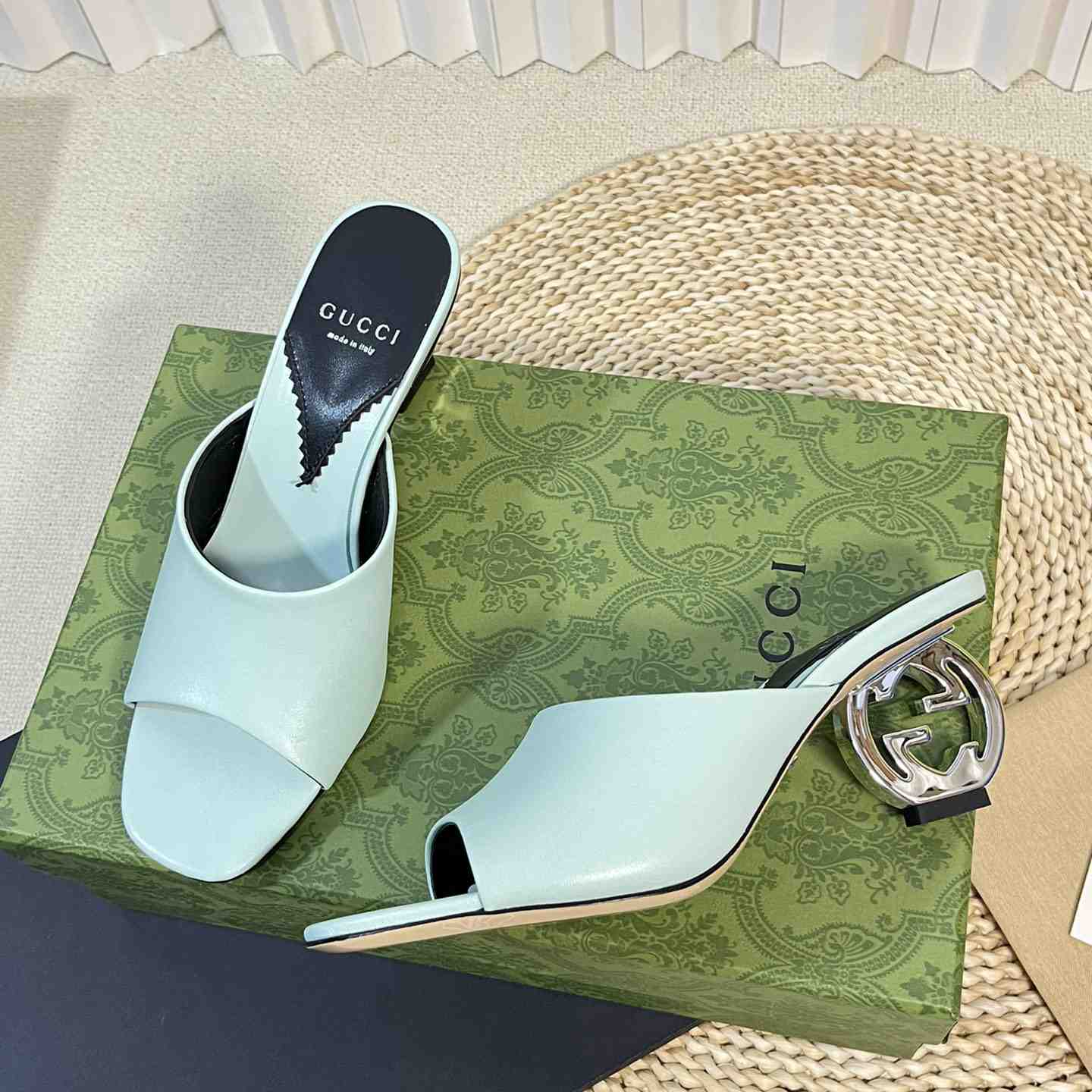 Gucci Women's Interlocking G Heel Sandal - PerfectKickZ
