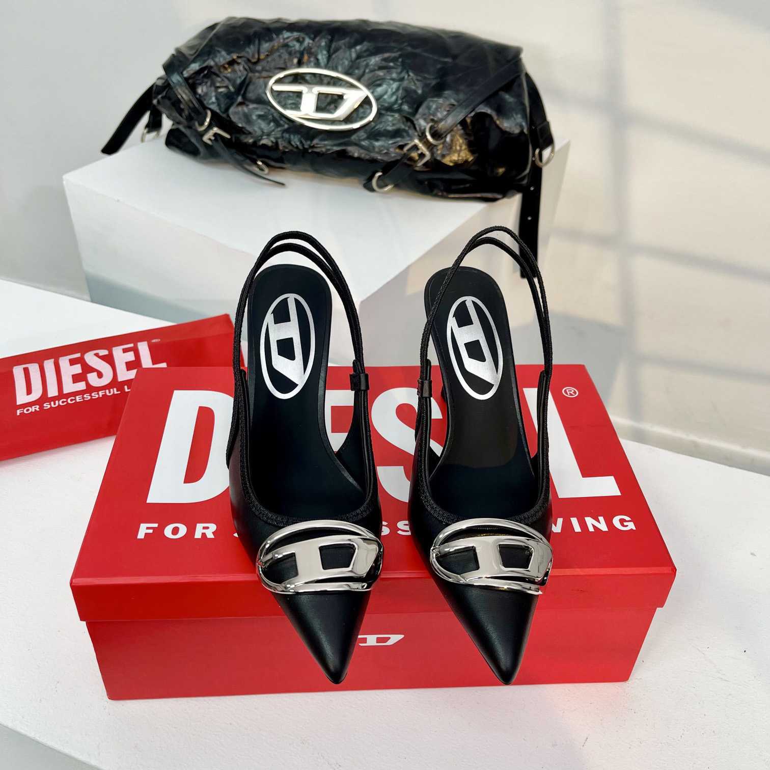 Diesel D-Venus SB - Slingback Pumps In Nappa Leather - PerfectKickZ