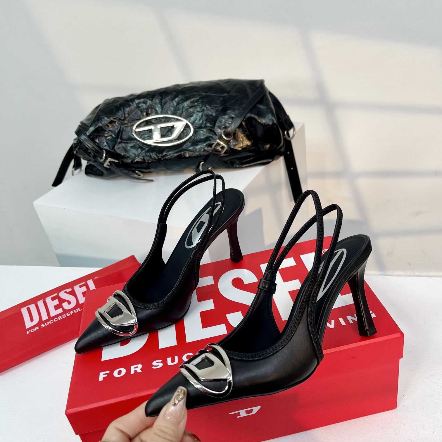 Diesel D-Venus SB - Slingback Pumps In Nappa Leather - PerfectKickZ