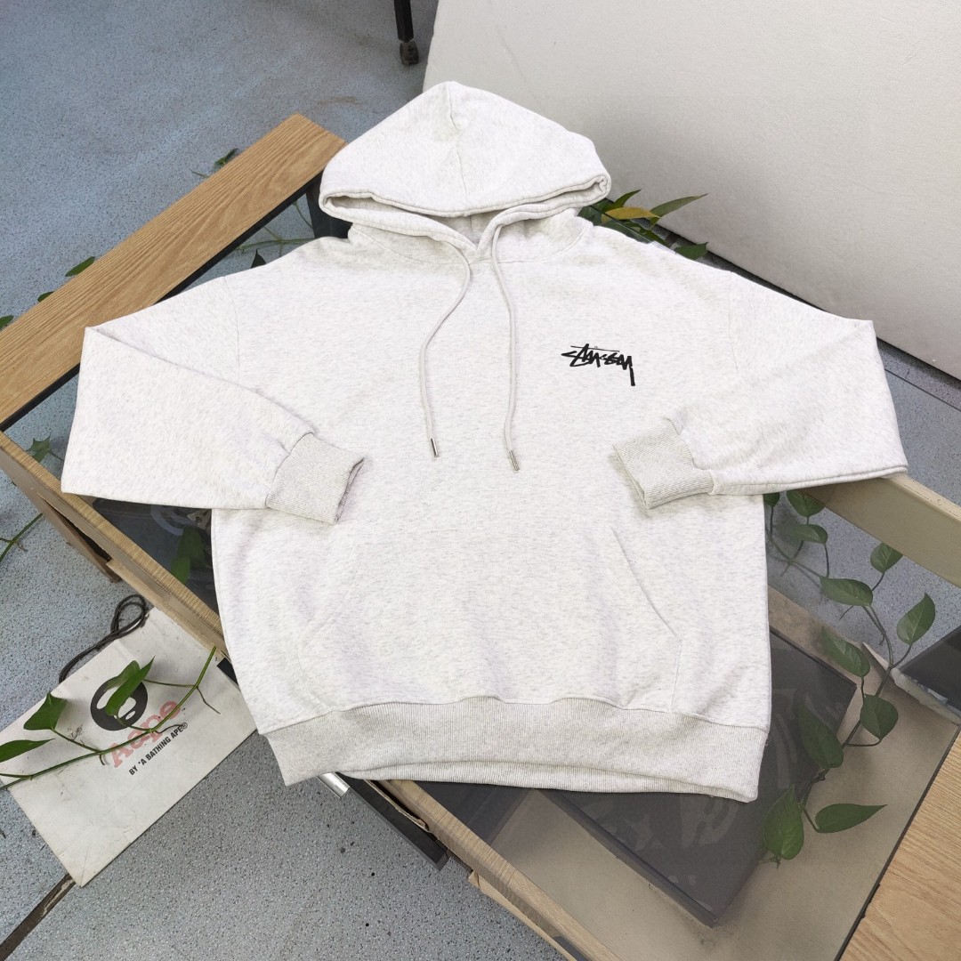 Stussy Lgo-embroidered Drawstring Hoodie - PerfectKickZ