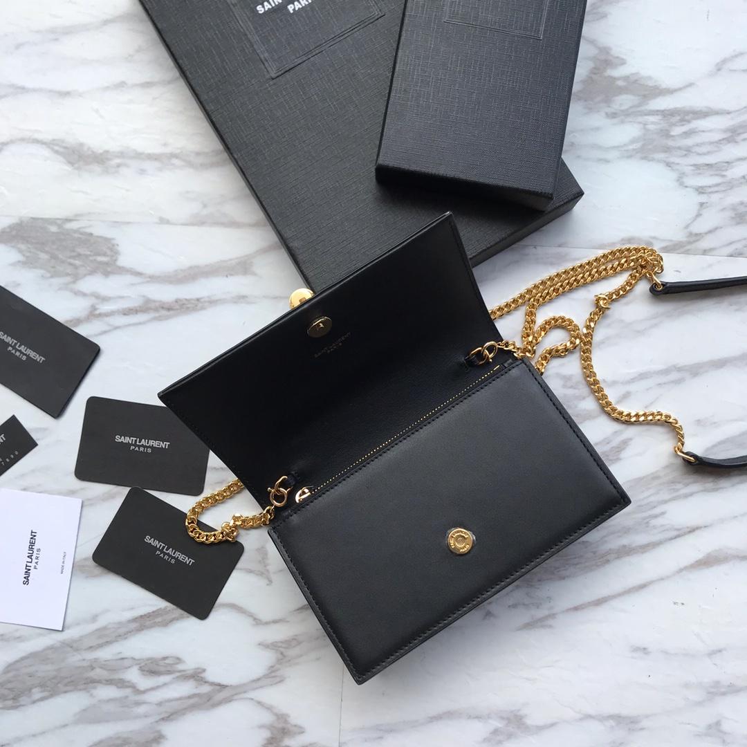 Saint Laurent Satin Kate Chain Wallet (19*12.5*4cm) - PerfectKickZ