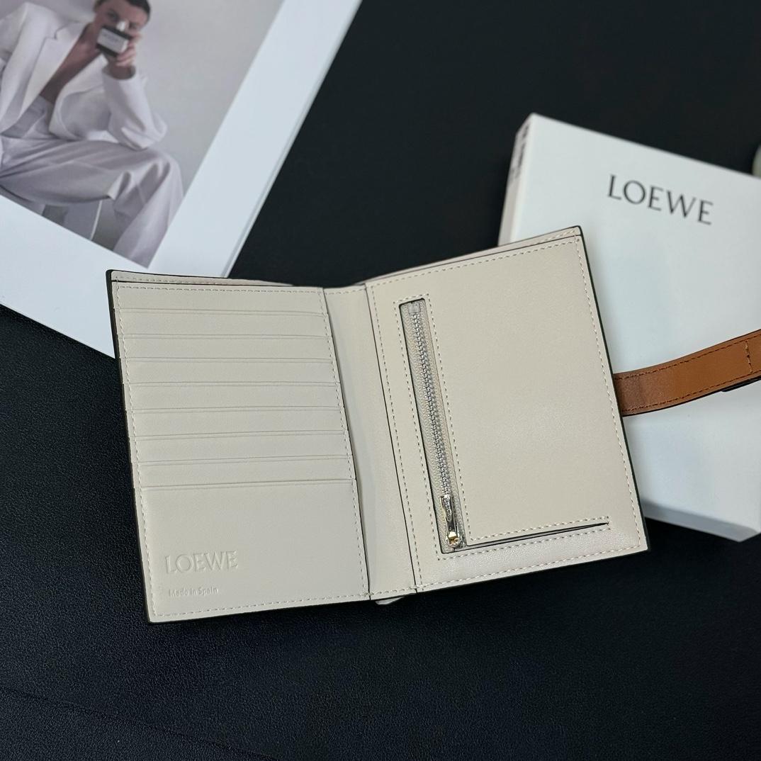 Loewe Medium Vertical Grained-Leather Wallet(14×11cm) - PerfectKickZ
