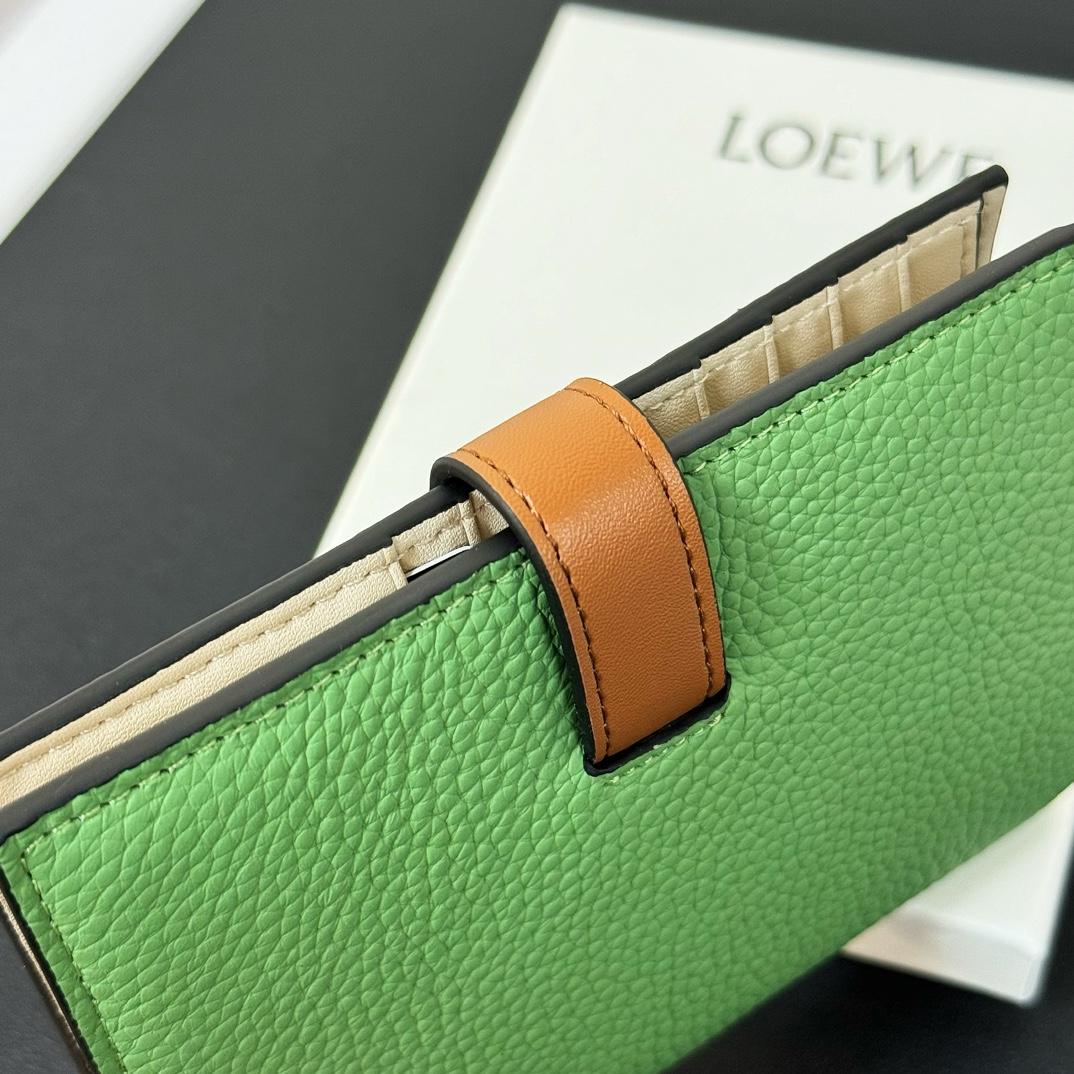 Loewe Medium Vertical Grained-Leather Wallet(14×11cm) - PerfectKickZ