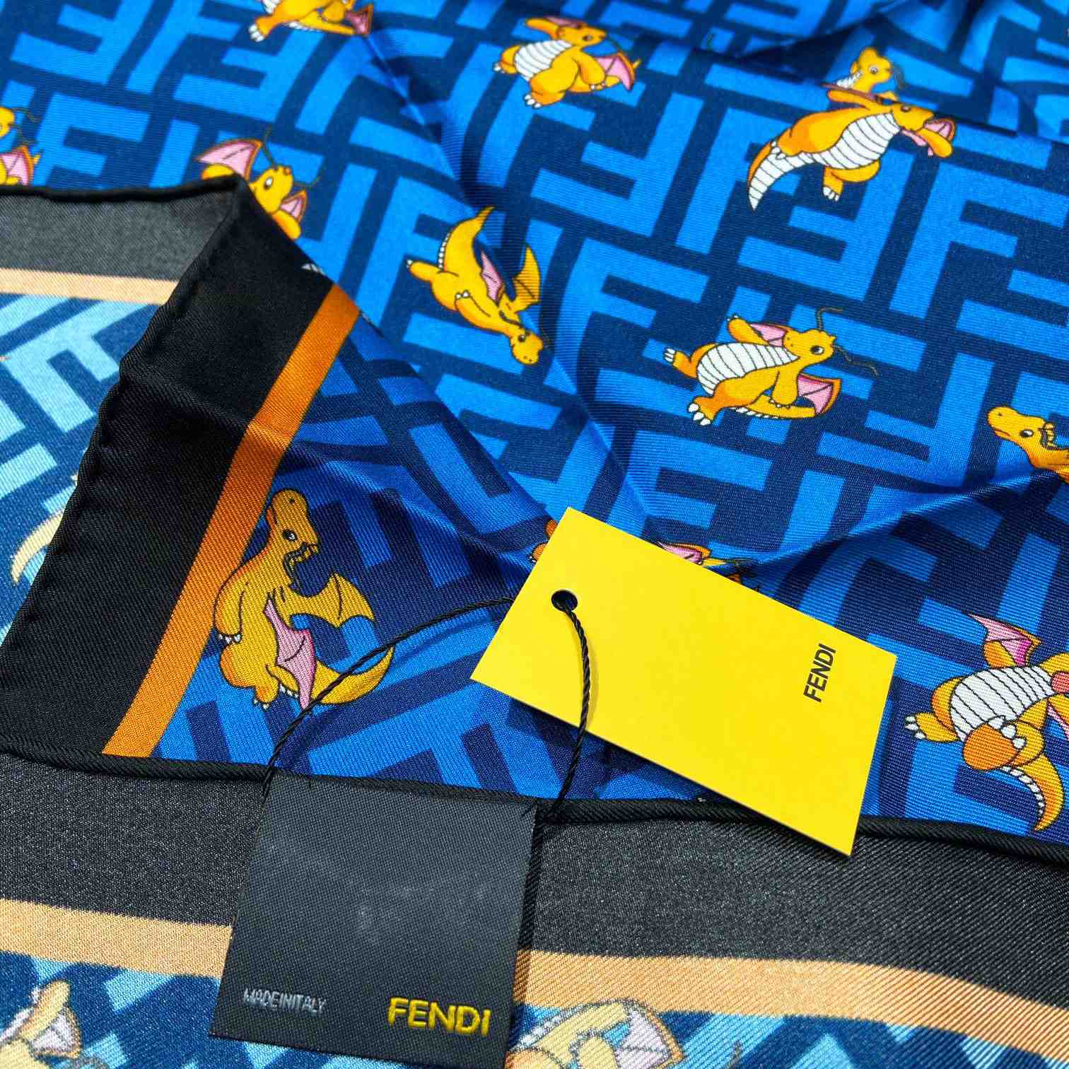 Fendi x FRGMT x Pokemon Silk Foulard   90*90cm - PerfectKickZ