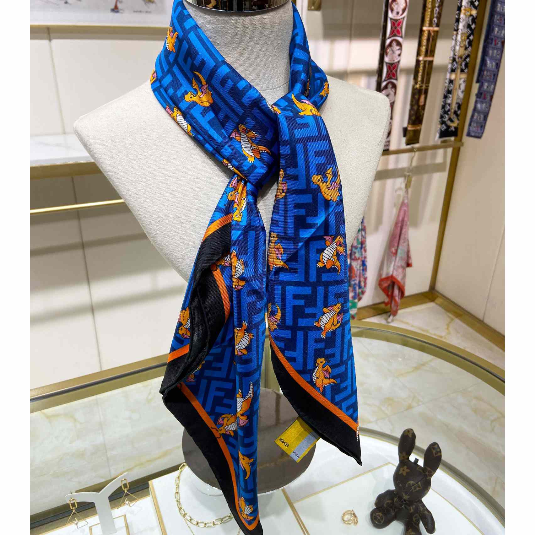Fendi x FRGMT x Pokemon Silk Foulard   90*90cm - PerfectKickZ
