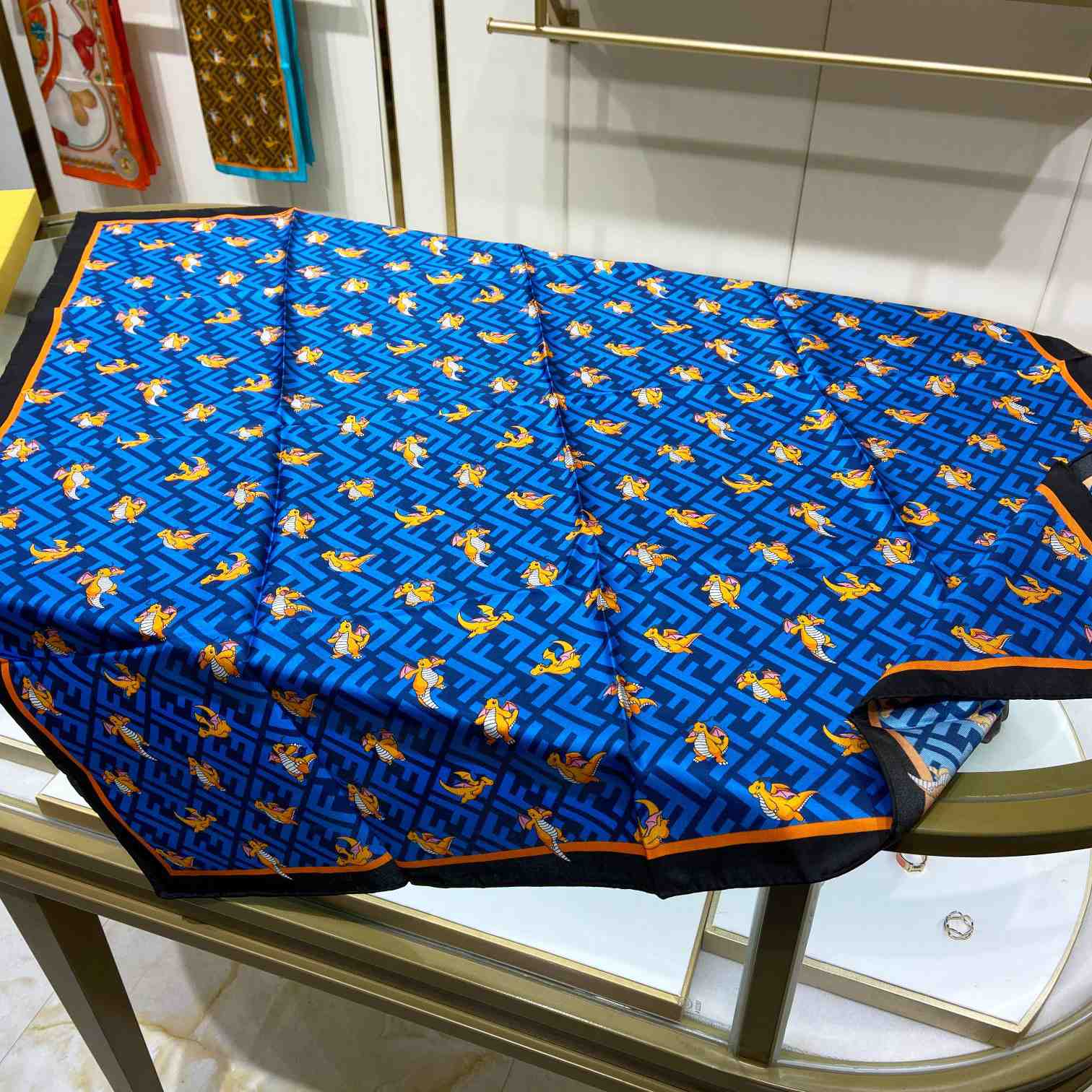 Fendi x FRGMT x Pokemon Silk Foulard   90*90cm - PerfectKickZ