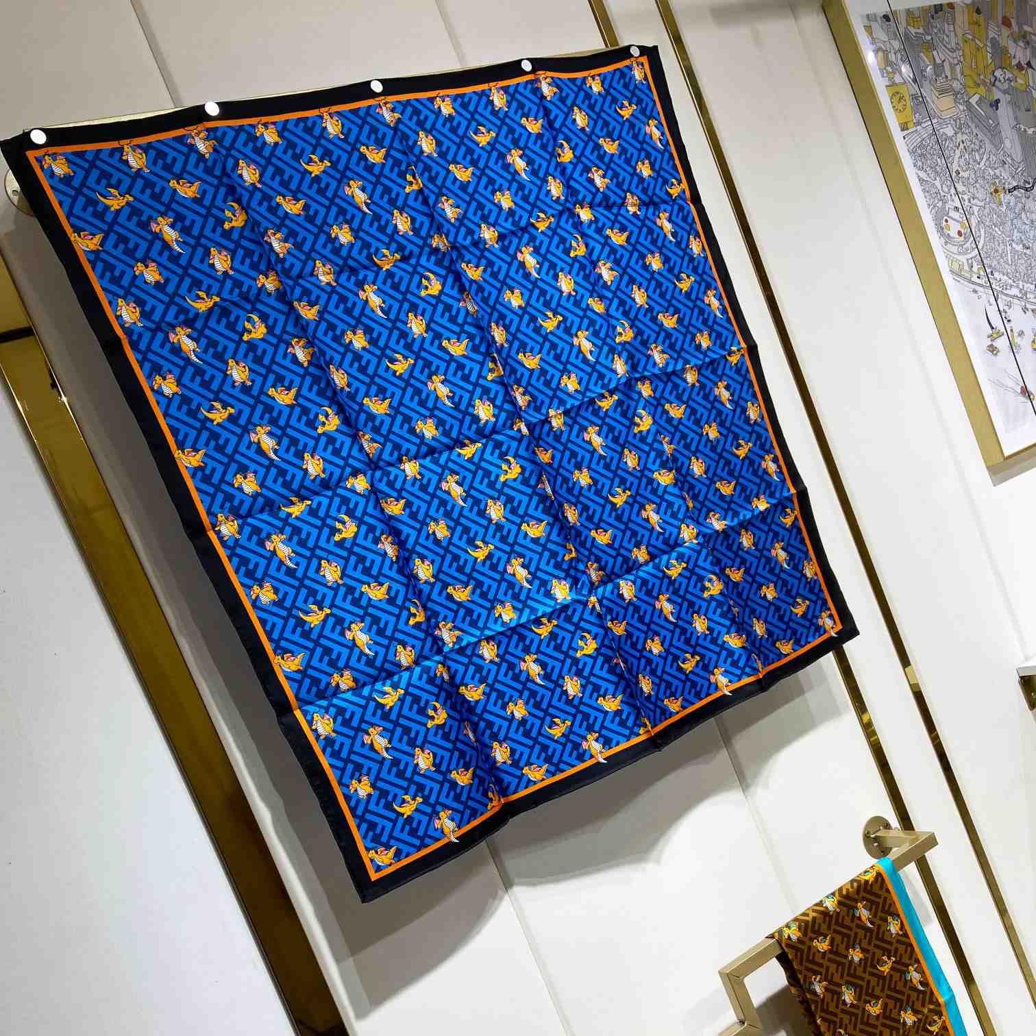 Fendi x FRGMT x Pokemon Silk Foulard   90*90cm - PerfectKickZ