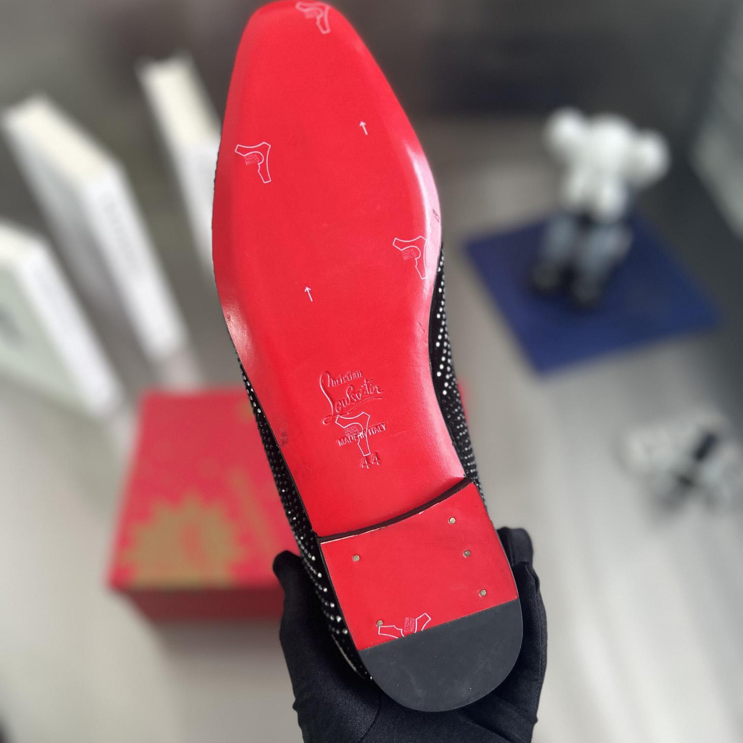 Christian Louboutin Dandy Chick Orlato Velvet Loafers - PerfectKickZ