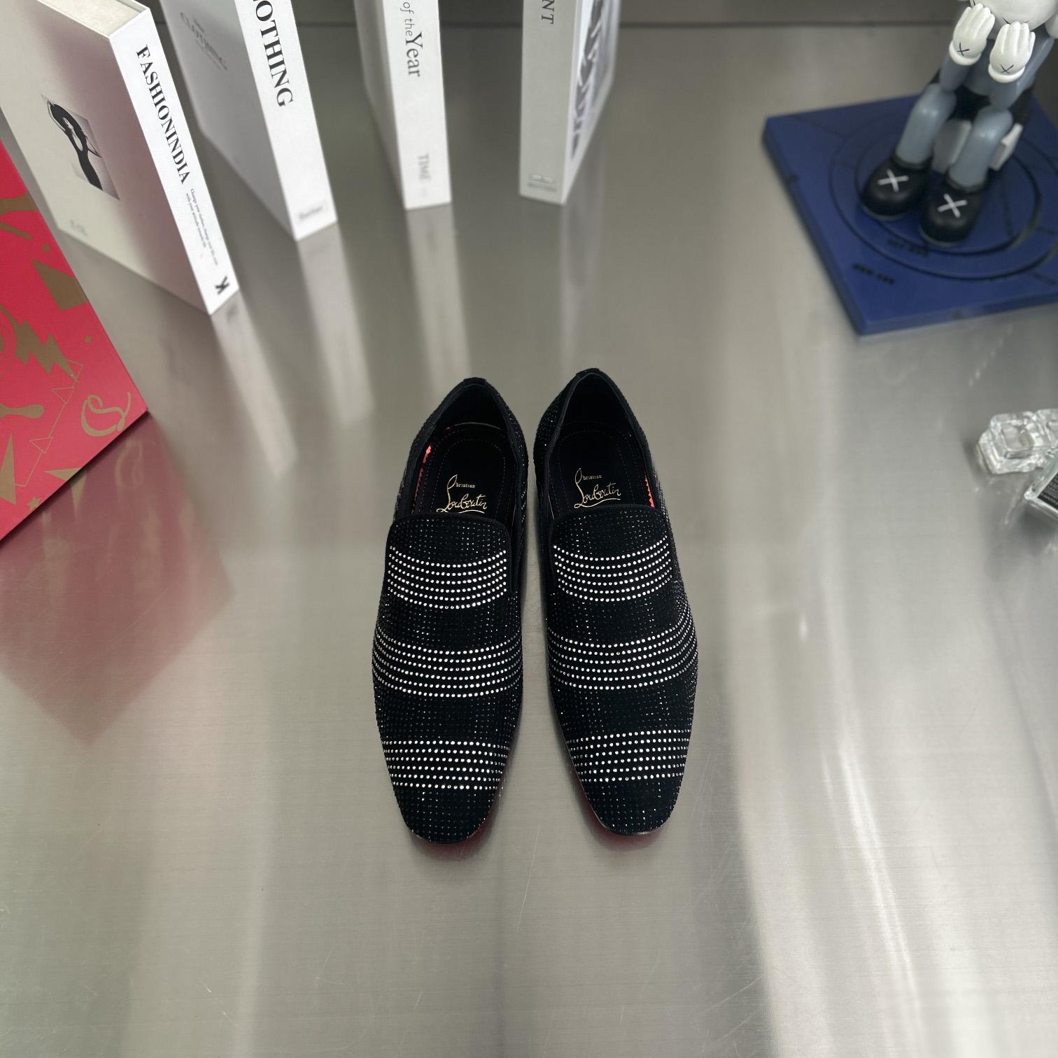 Christian Louboutin Dandy Chick Orlato Velvet Loafers - PerfectKickZ