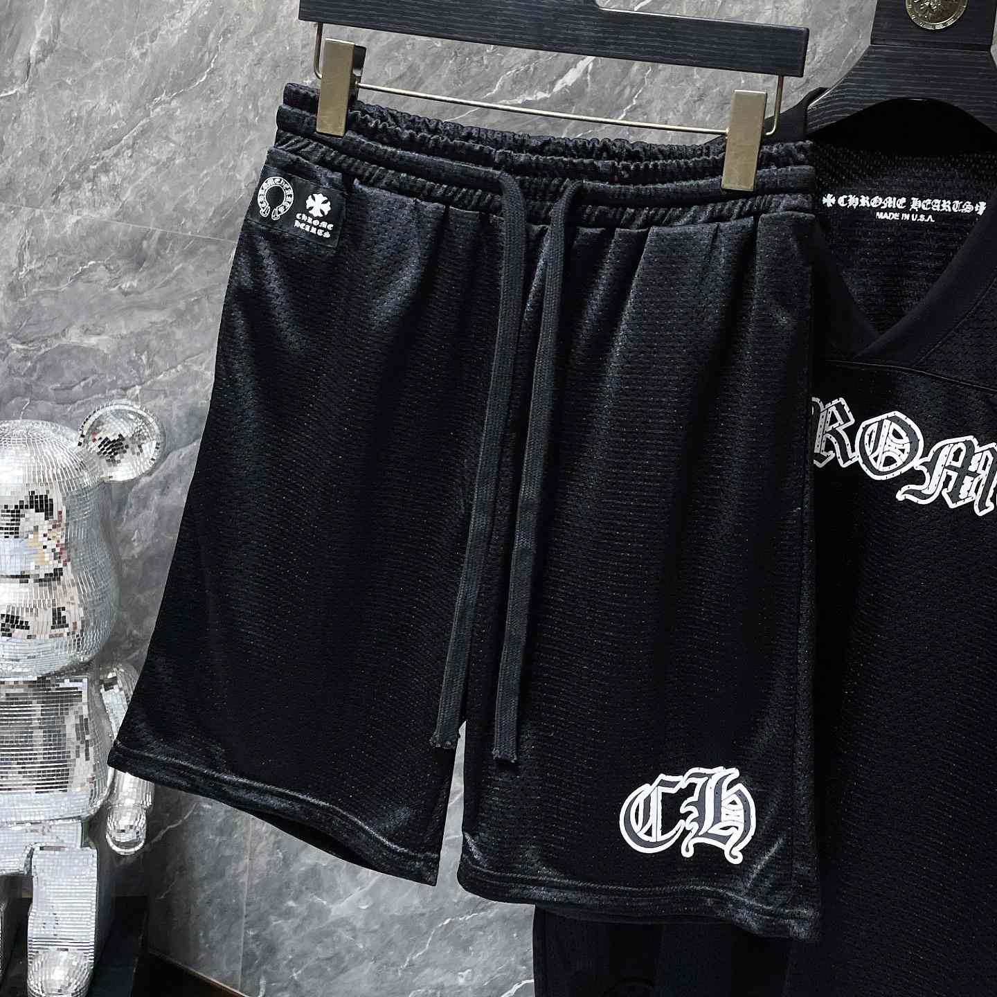 Chrome Heart Mesh Tee & Shorts - 