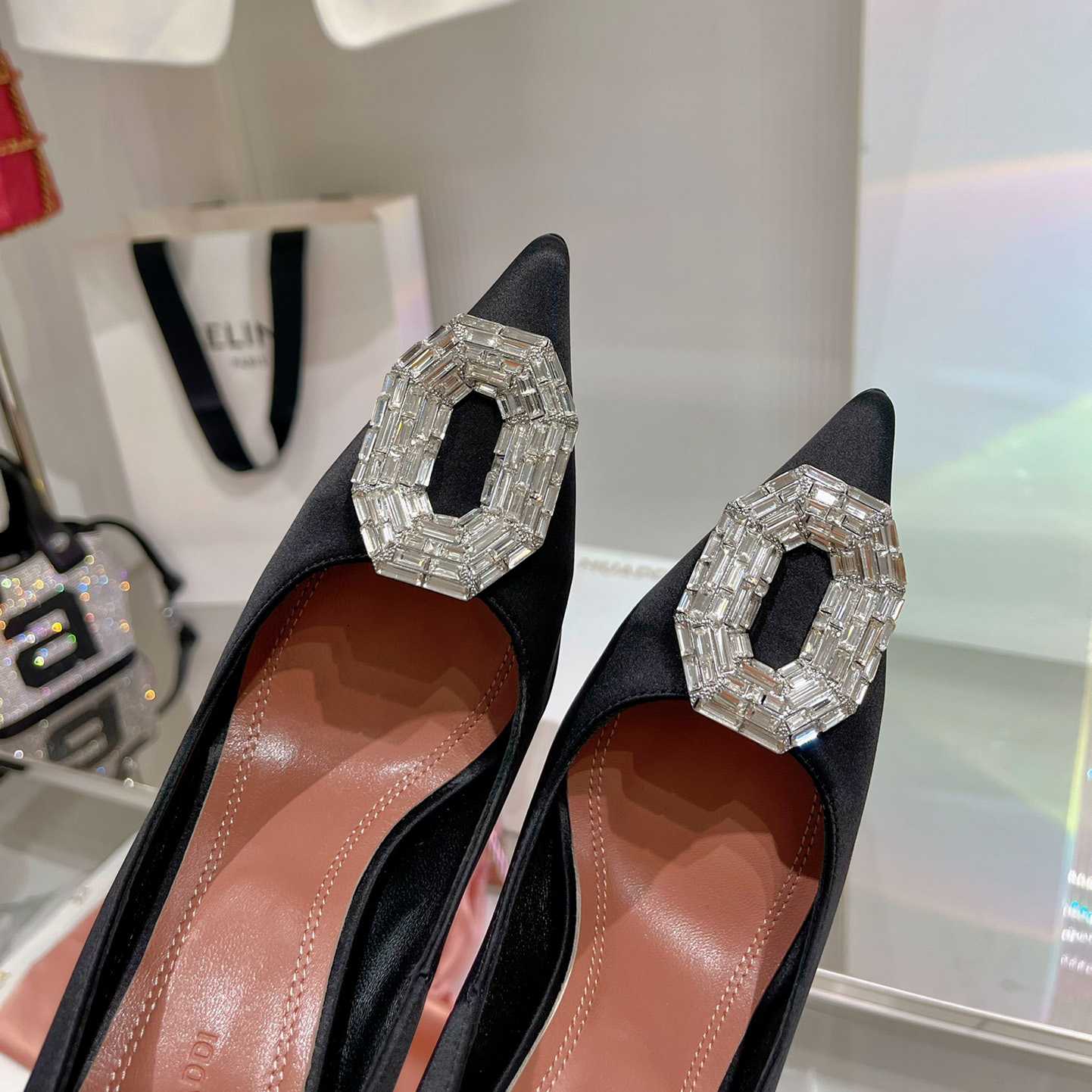 Amina Muaddi Camelia 95mm Crystal Pumps - PerfectKickZ