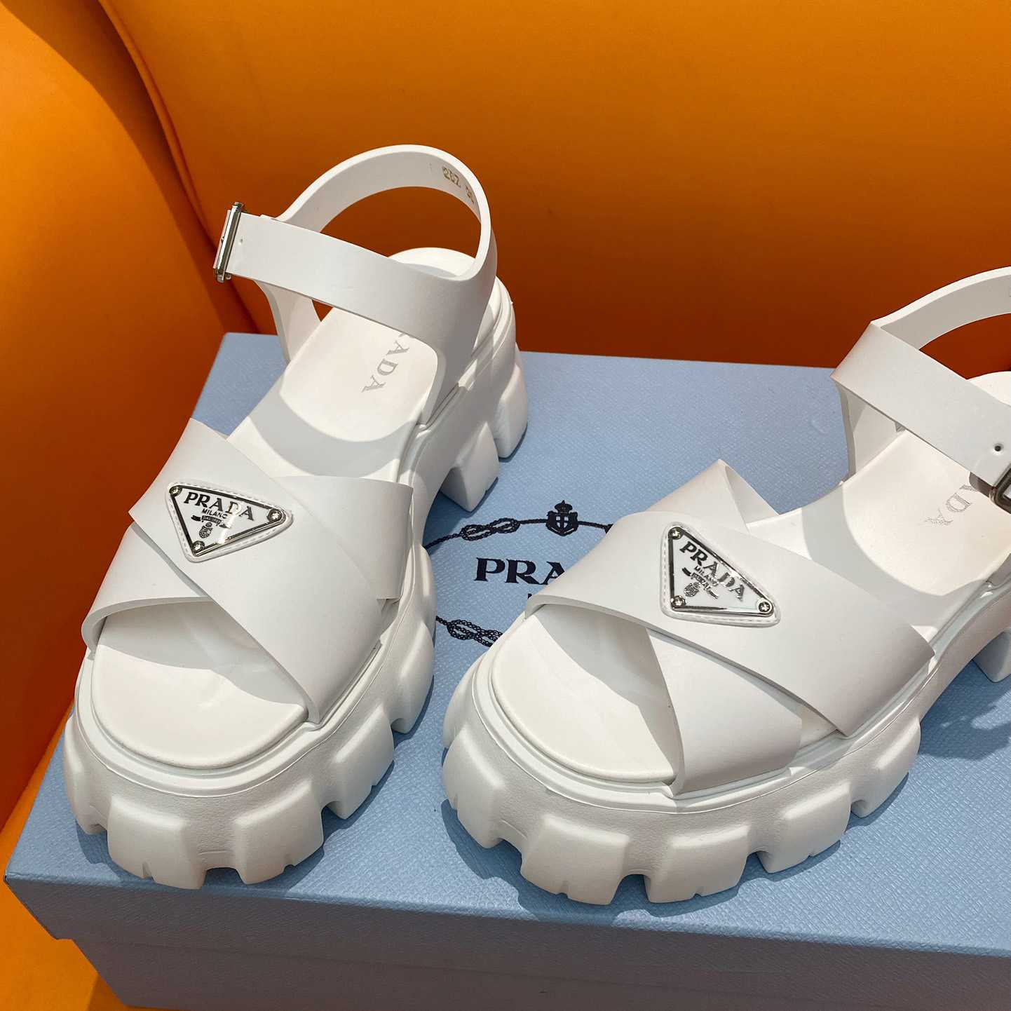 Prada Monolith Rubber Sandals - PerfectKickZ