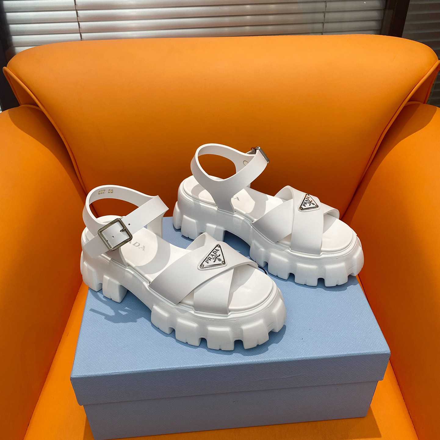 Prada Monolith Rubber Sandals - PerfectKickZ