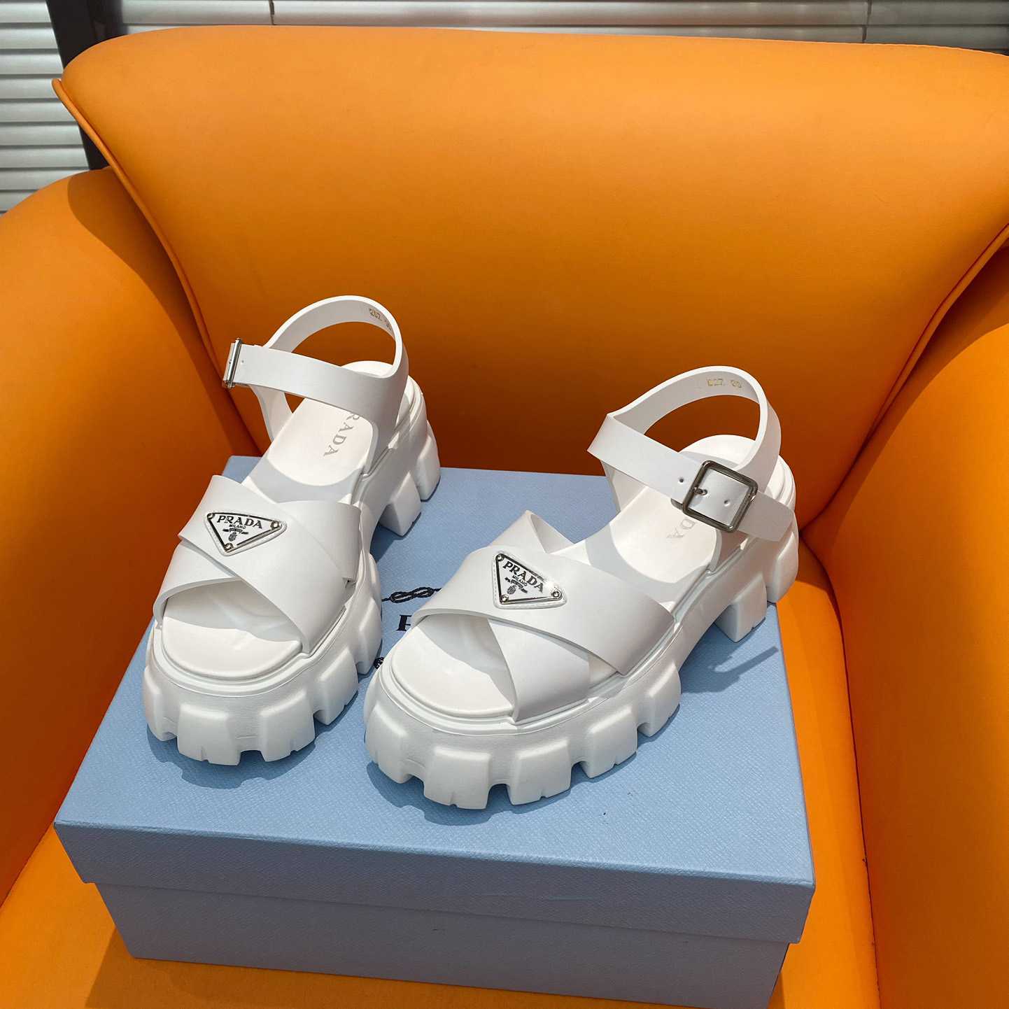 Prada Monolith Rubber Sandals - PerfectKickZ
