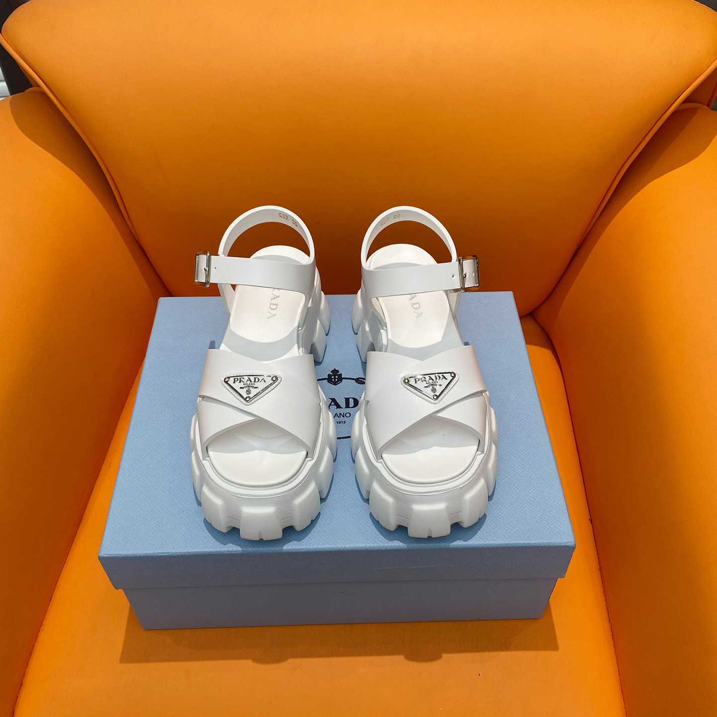 Prada Monolith Rubber Sandals - PerfectKickZ