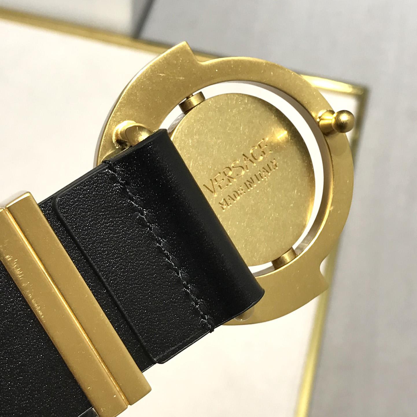 Versace Leather Belt   35mm - PerfectKickZ