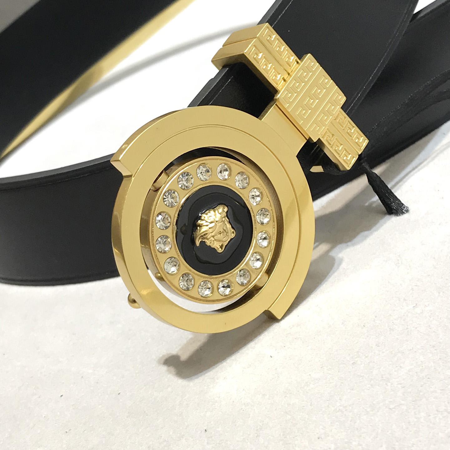 Versace Leather Belt   35mm - PerfectKickZ