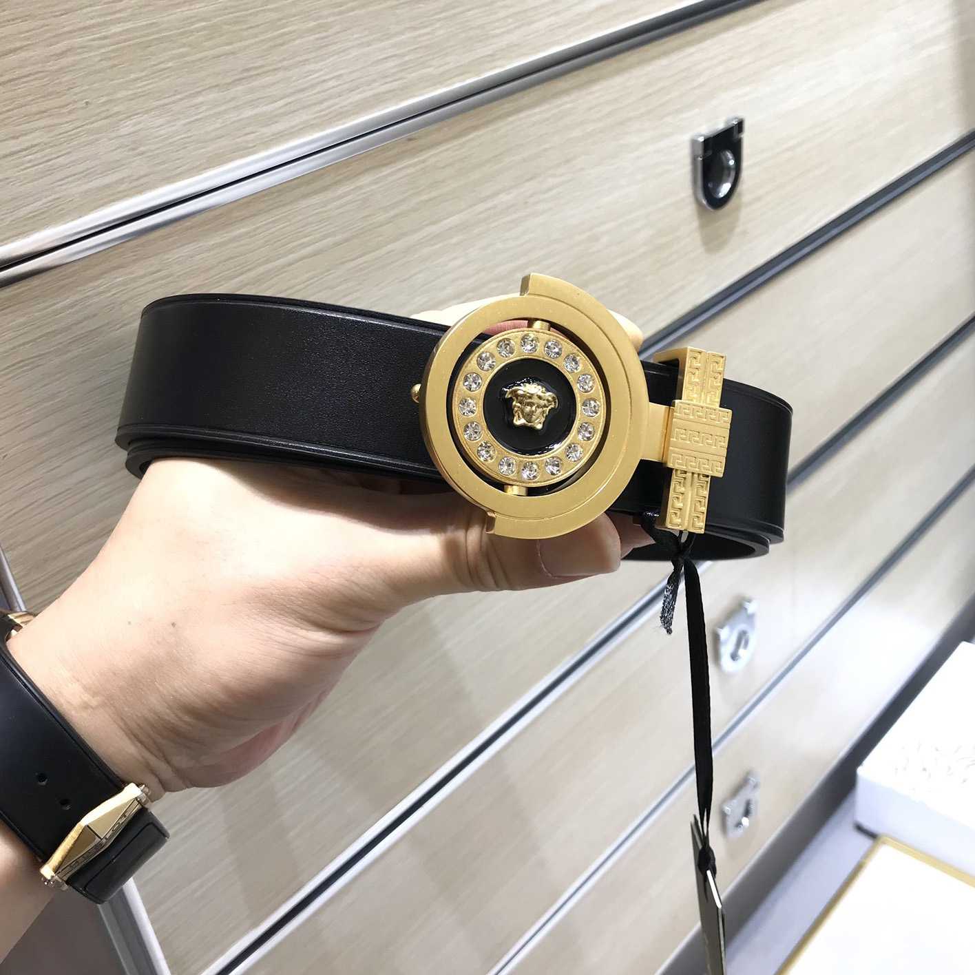 Versace Leather Belt   35mm - PerfectKickZ