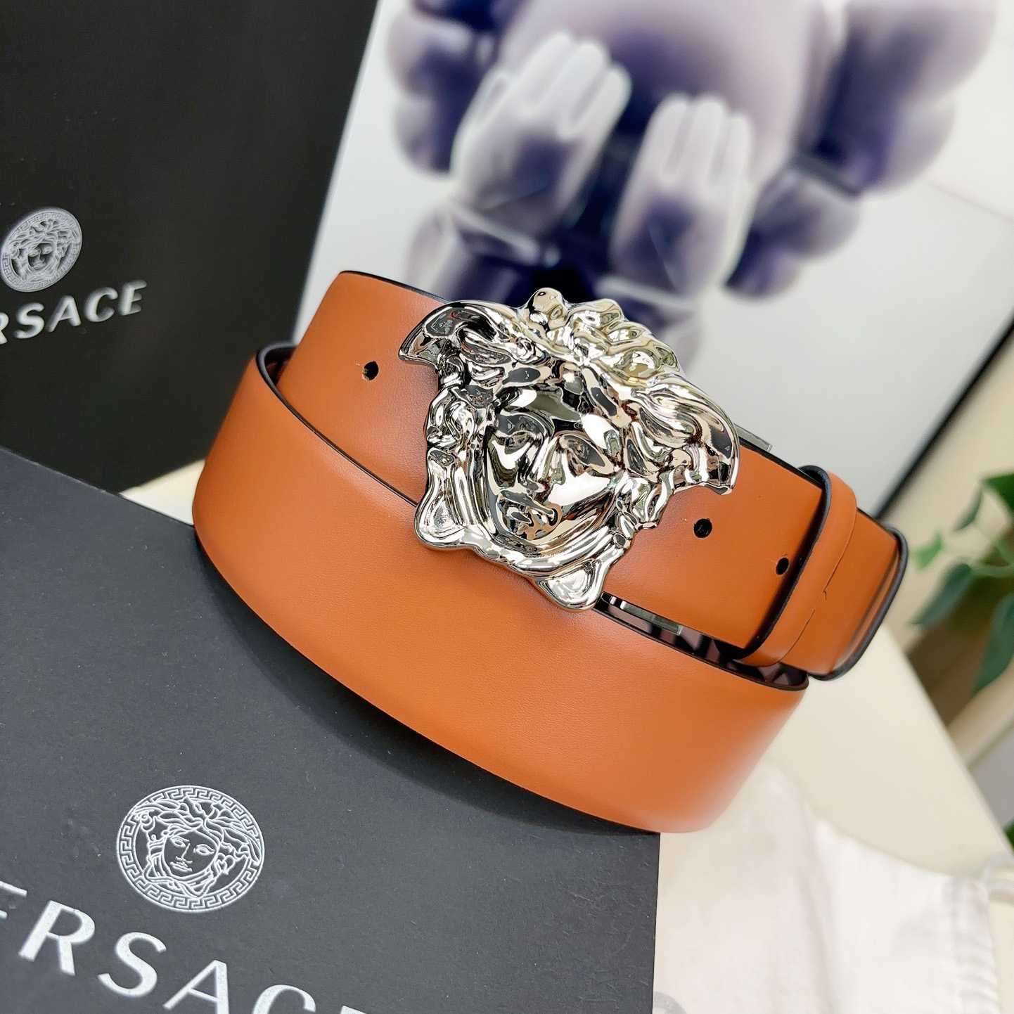 Versace Reversible Leather Belt    40mm - PerfectKickZ