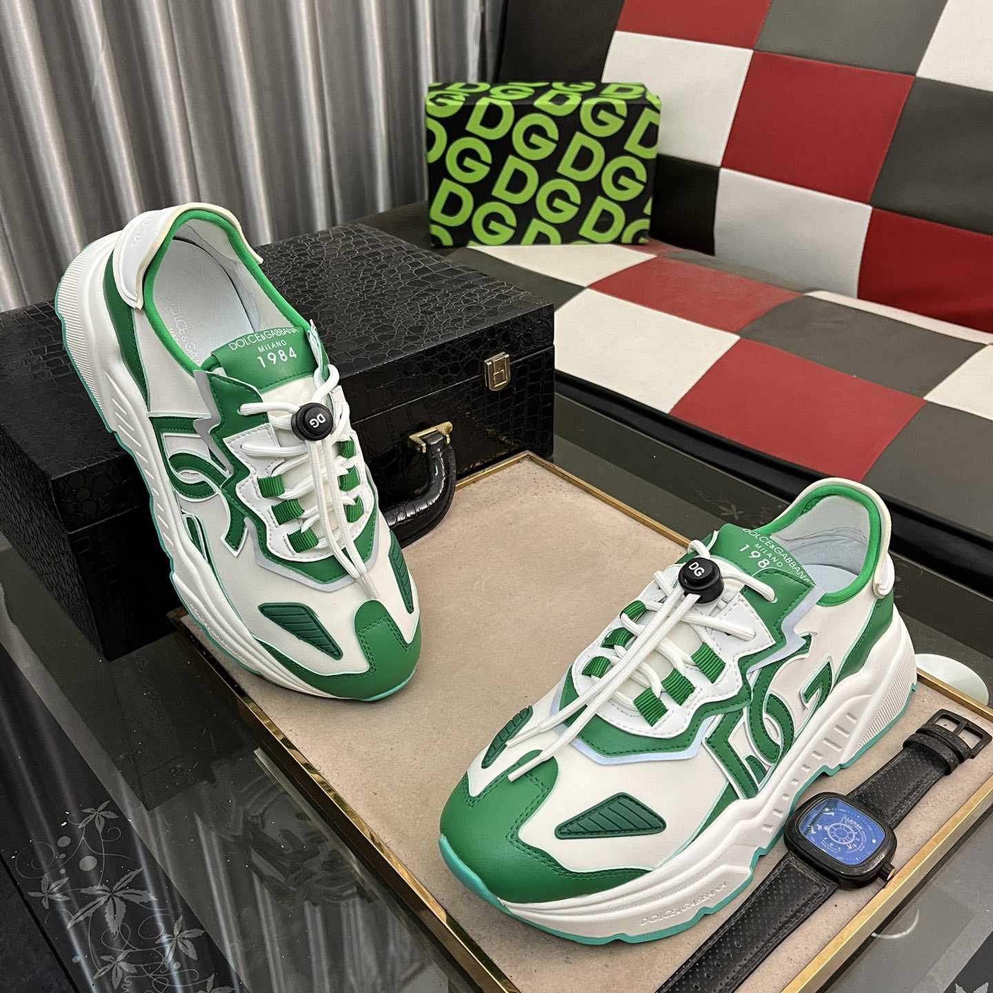 Dolce & Gabbana Mixed-materials Daymaster Sneakers - PerfectKickZ