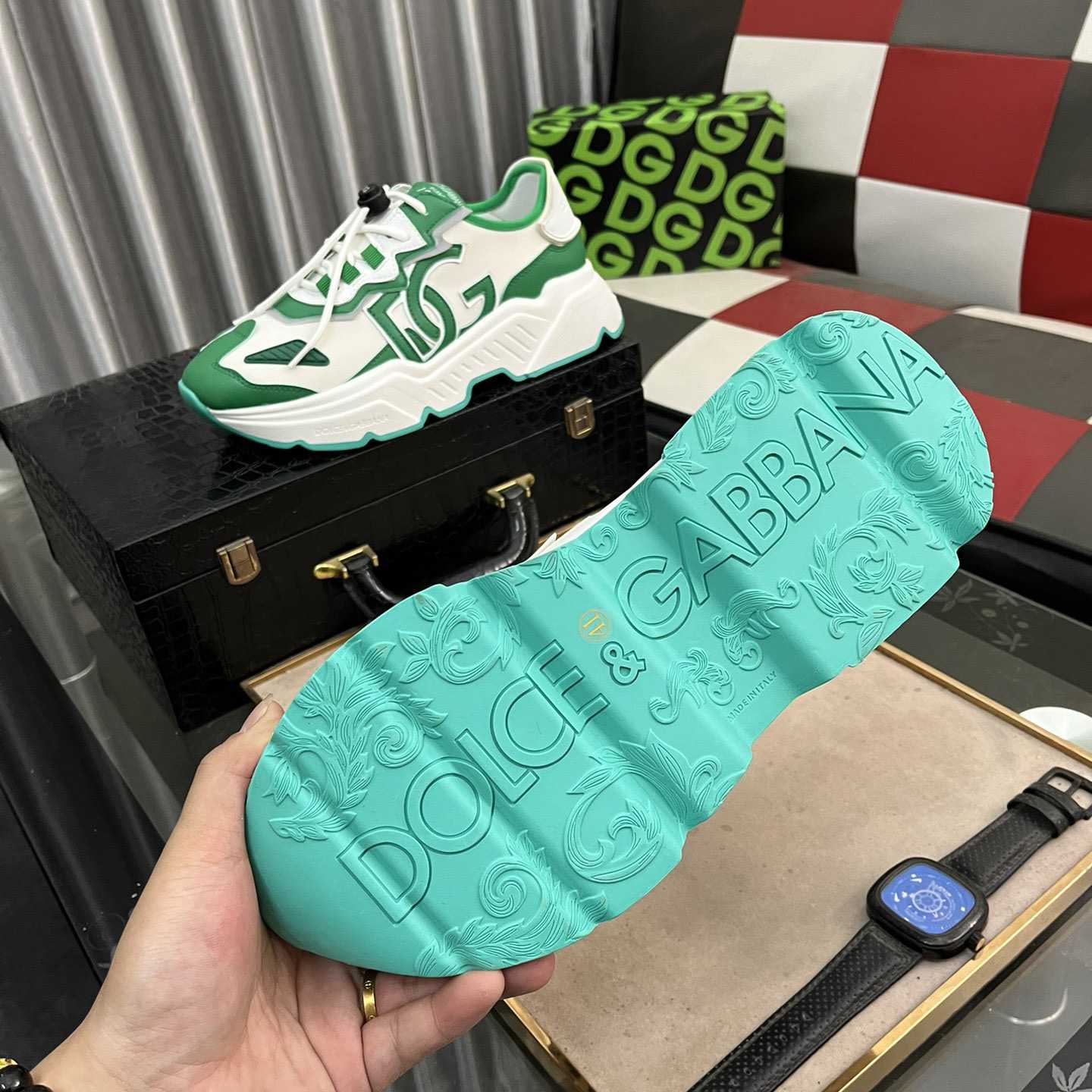 Dolce & Gabbana Mixed-materials Daymaster Sneakers - PerfectKickZ