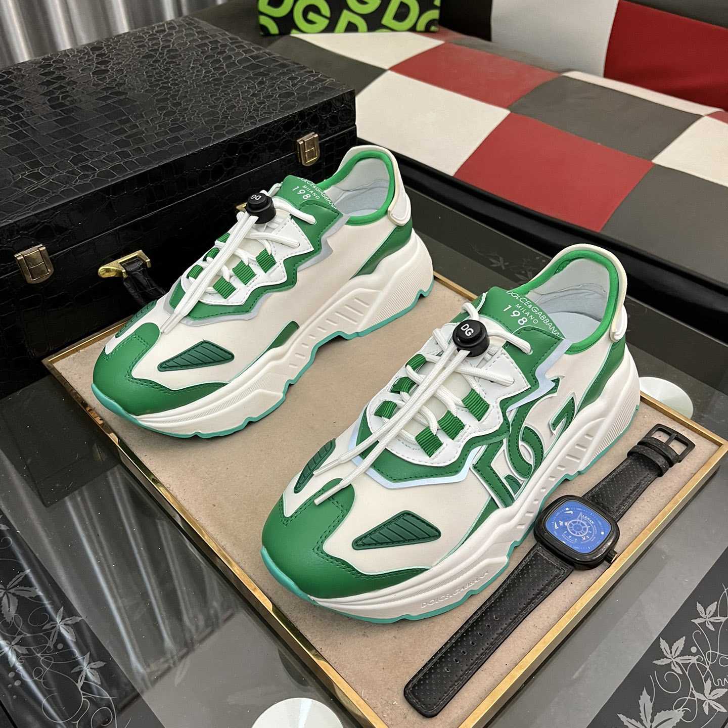 Dolce & Gabbana Mixed-materials Daymaster Sneakers - PerfectKickZ