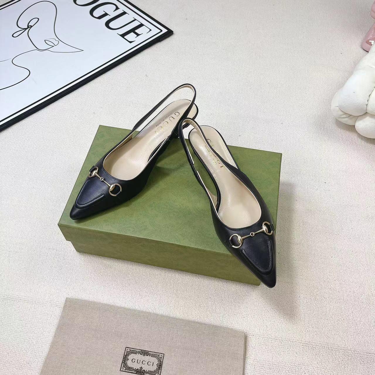 Gucci Women's Horsebit Slingback Pump - PerfectKickZ