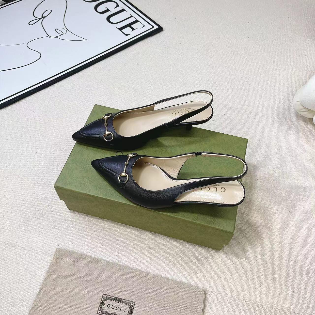 Gucci Women's Horsebit Slingback Pump - PerfectKickZ