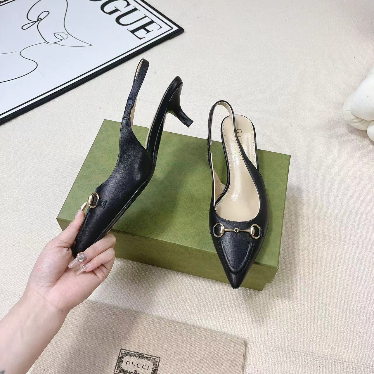 Gucci Women's Horsebit Slingback Pump - PerfectKickZ