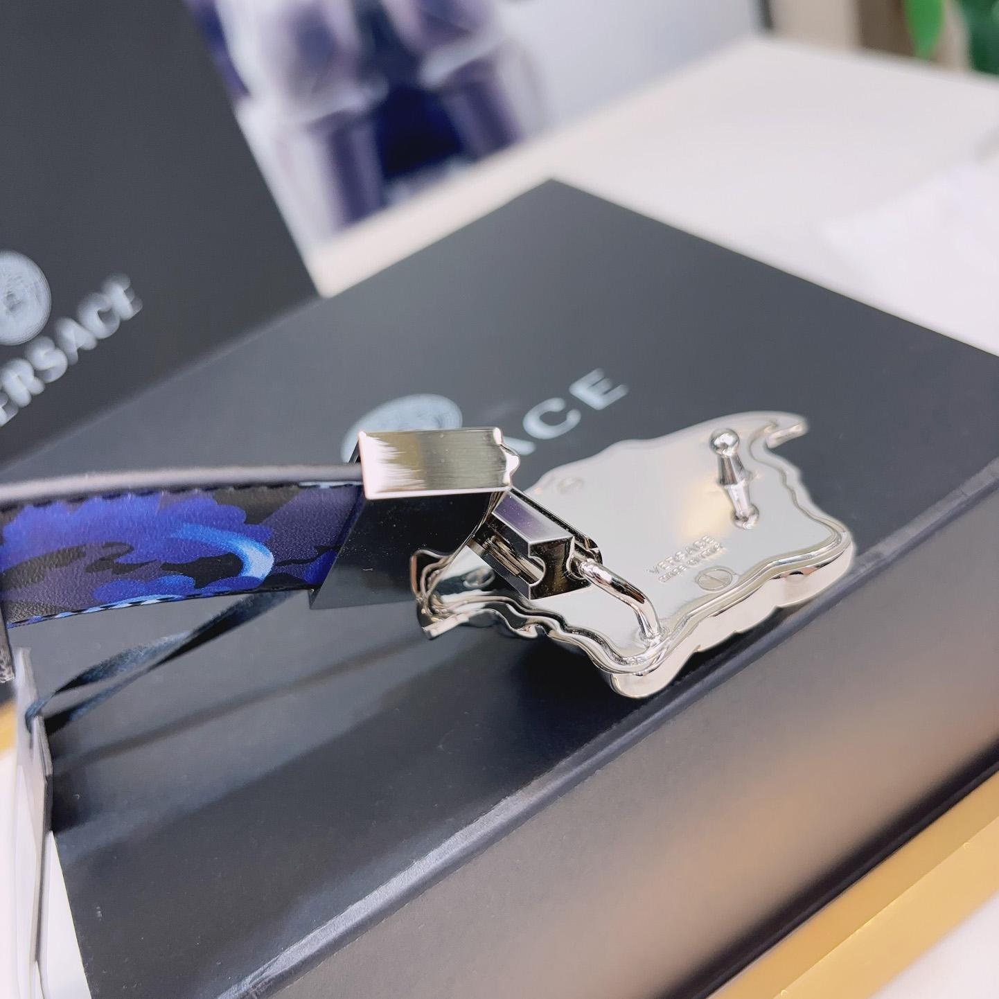 Versace La Medusa Logo-buckle Barocco-print Belt   40mm - PerfectKickZ