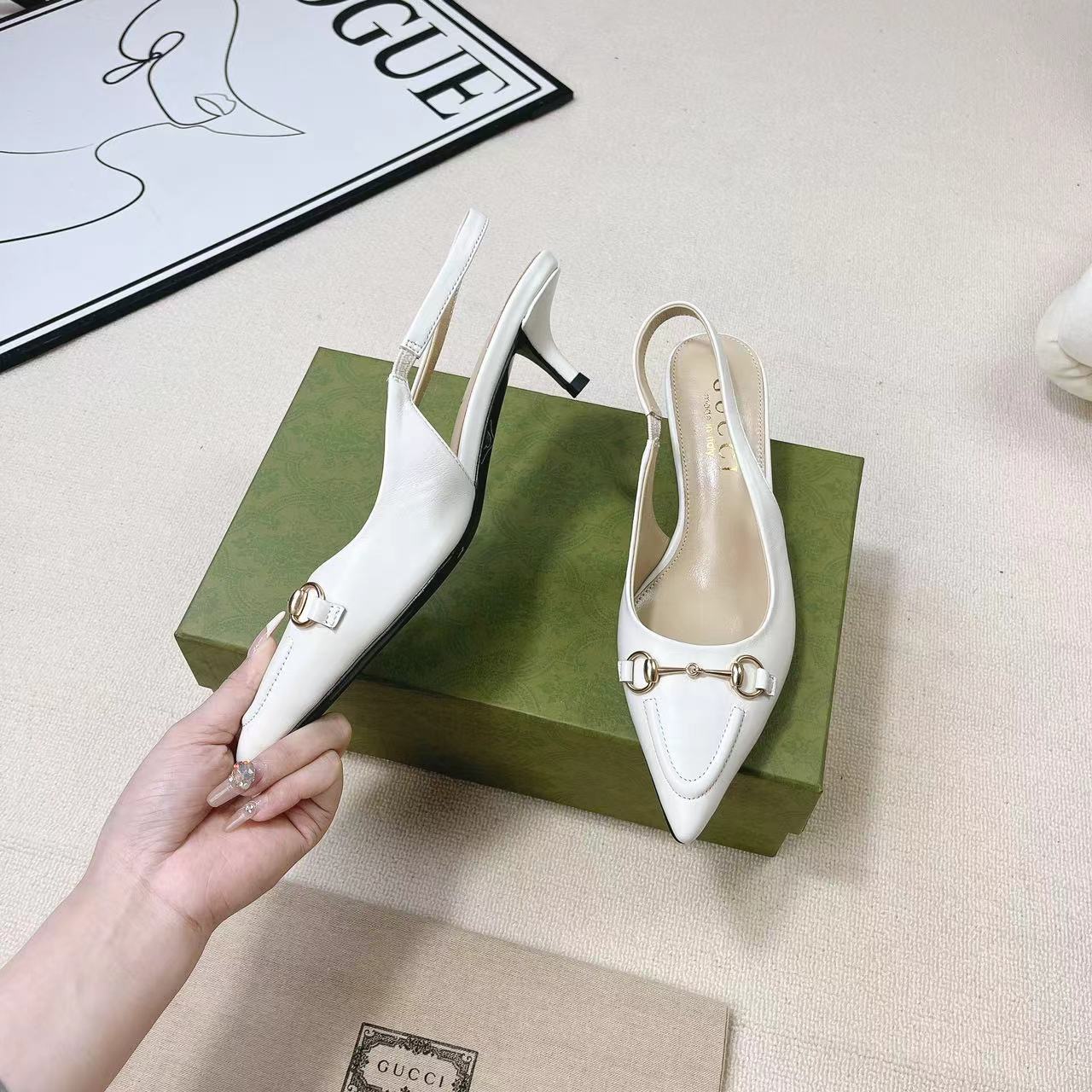 Gucci Women's Horsebit Slingback Pump - PerfectKickZ