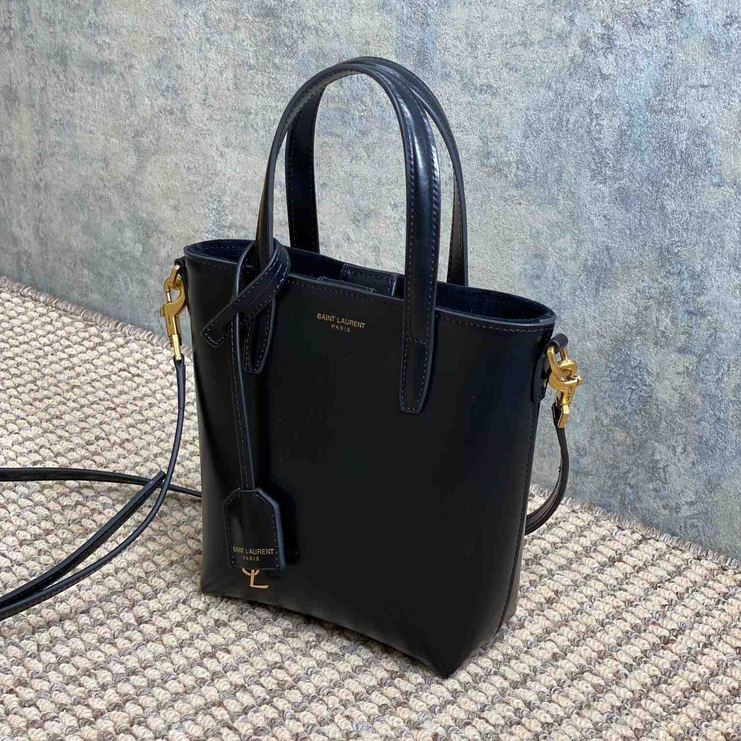Saint Laurent Mini Toy Shopping Saint Laurent In Box Leather - PerfectKickZ