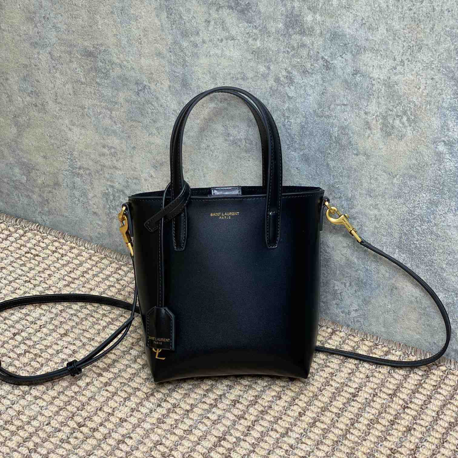 Saint Laurent Mini Toy Shopping Saint Laurent In Box Leather - PerfectKickZ