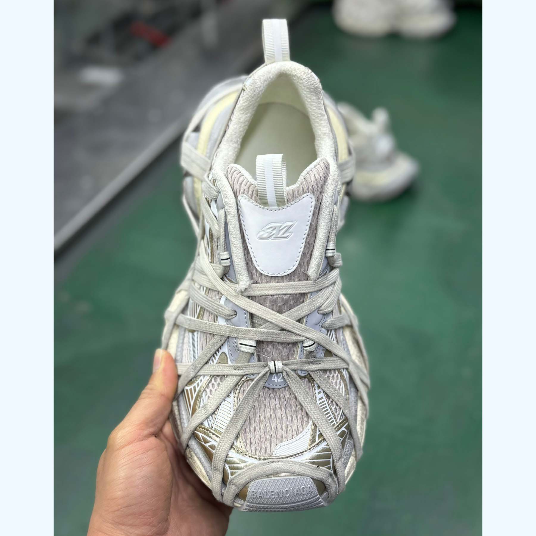 Balenciaga 3XL Extreme Lace Sneaker In Light Beige - PerfectKickZ